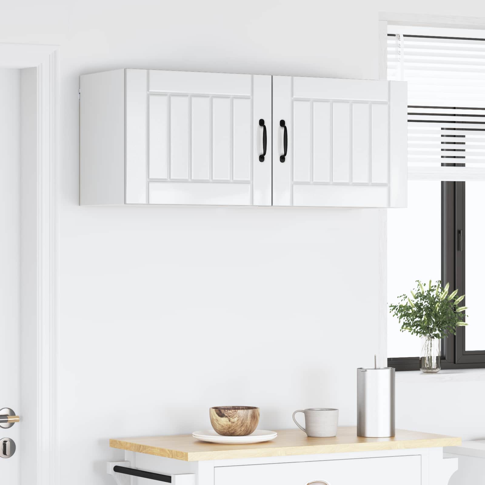 Wandschrank LUCCA 2 stk. Hochglanz Weiß Holzwerkstoff