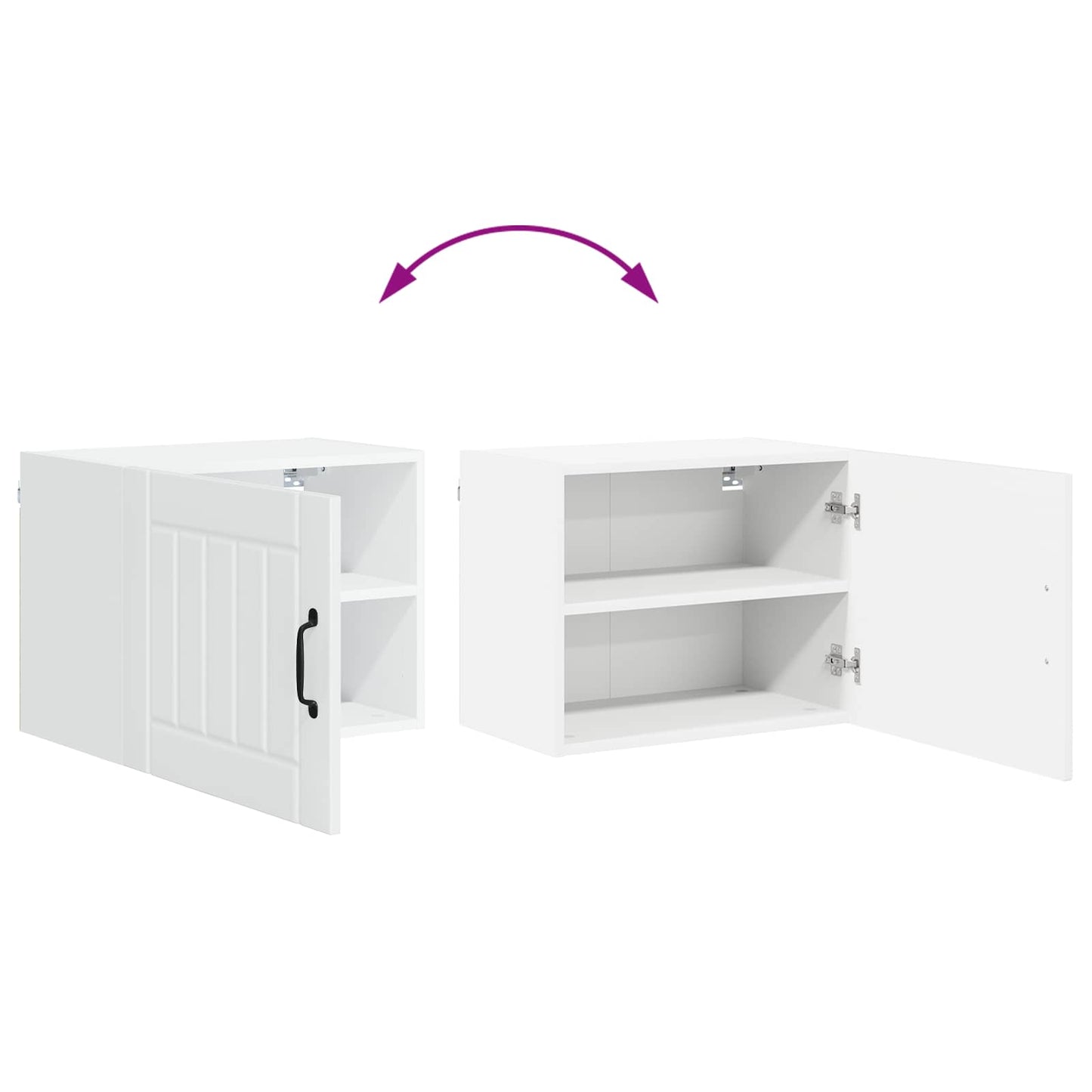 Wandschrank LUCCA 2 stk. Hochglanz Weiß Holzwerkstoff