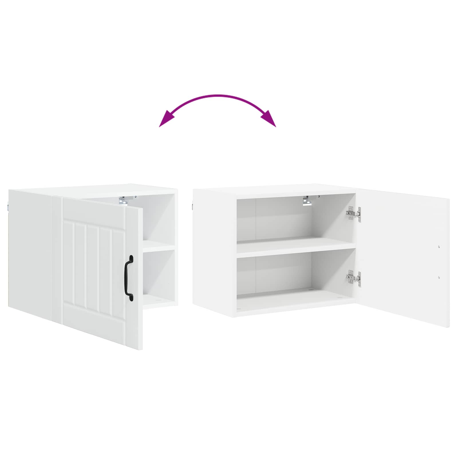 Wandschrank LUCCA 2 stk. Hochglanz Weiß Holzwerkstoff