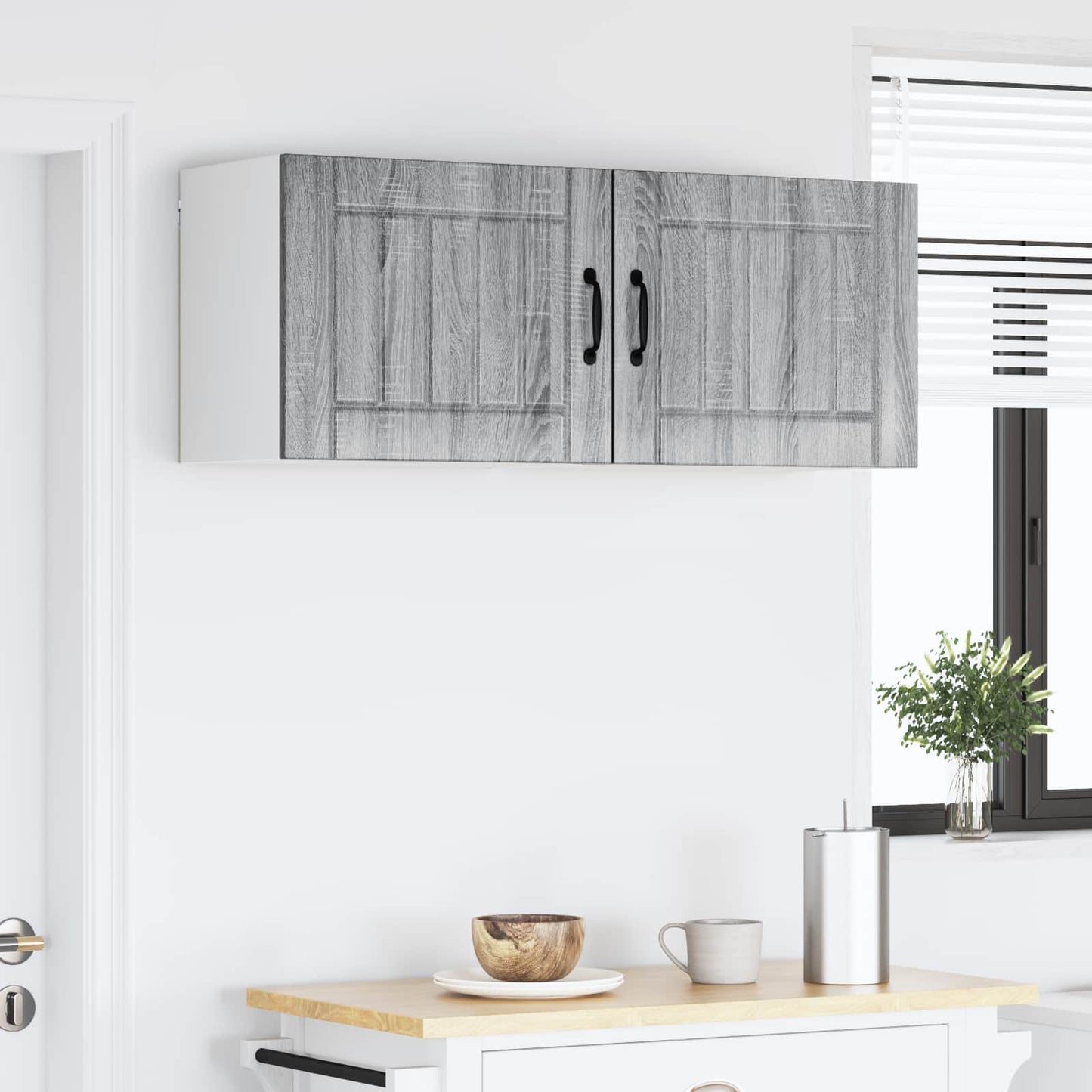 Wandschrank LUCCA 2 stk. Graues Sonoma Holzwerkstoff