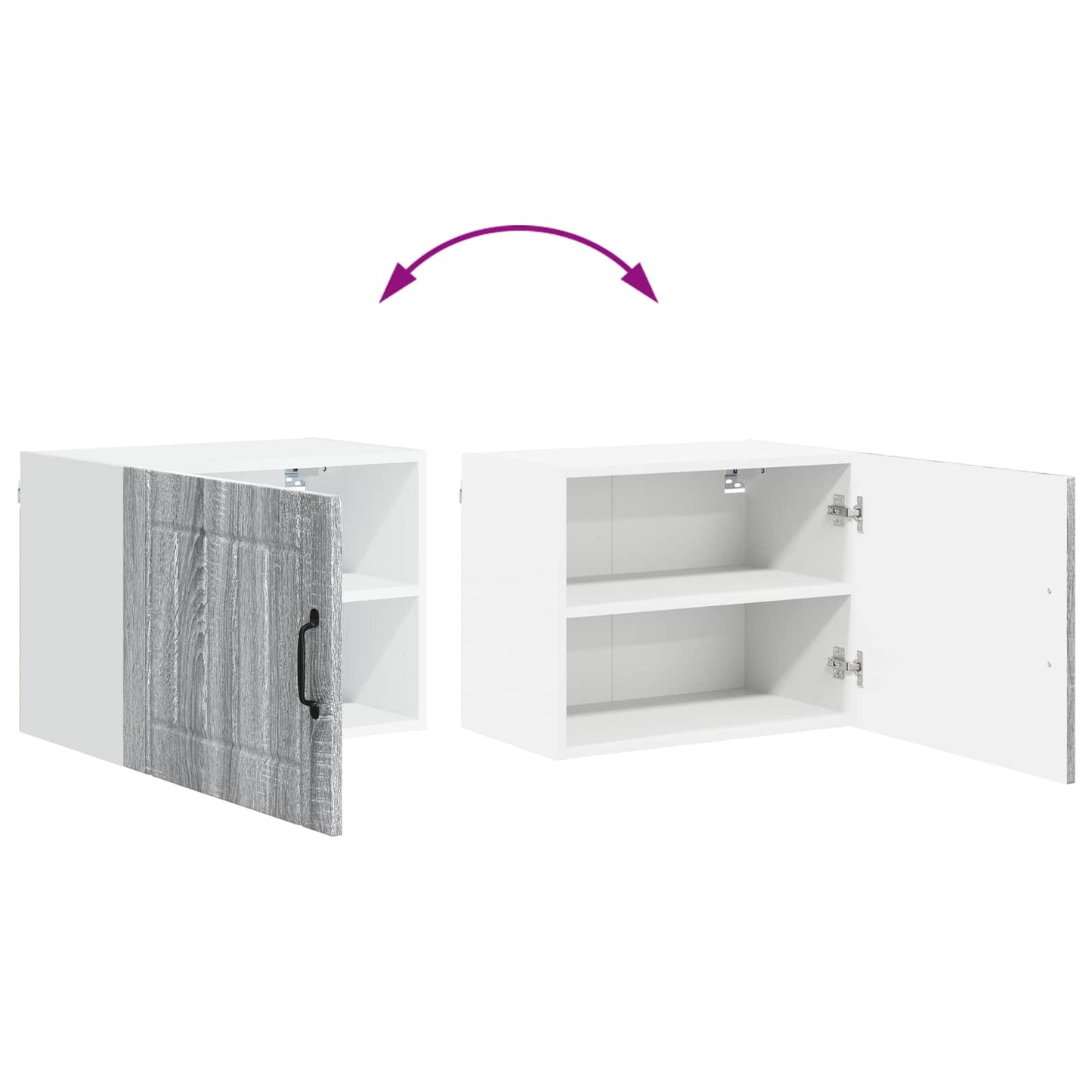 Wandschrank LUCCA 2 stk. Graues Sonoma Holzwerkstoff