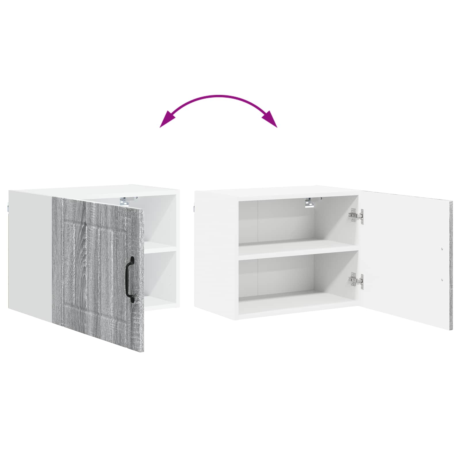 Wandschrank LUCCA 2 stk. Graues Sonoma Holzwerkstoff