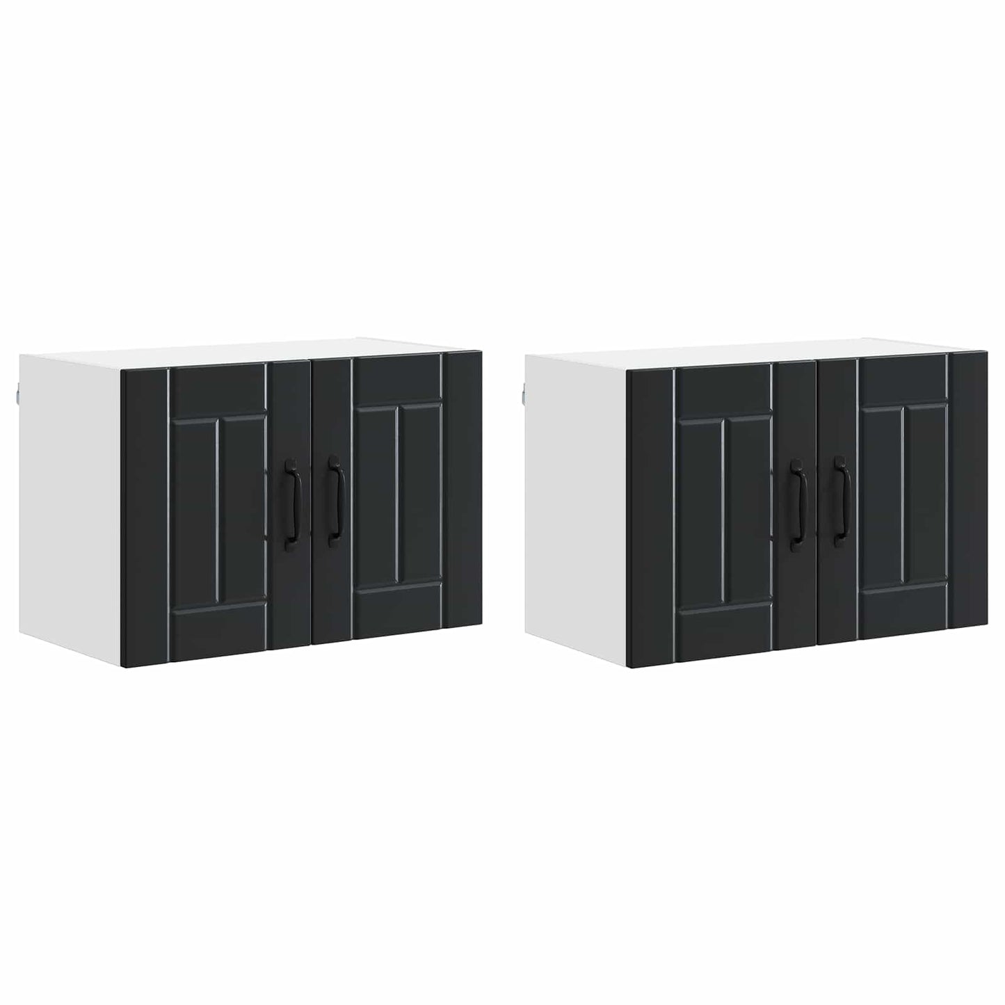 Wandschrank LUCCA 2 stk. Schwarz Holzwerkstoff