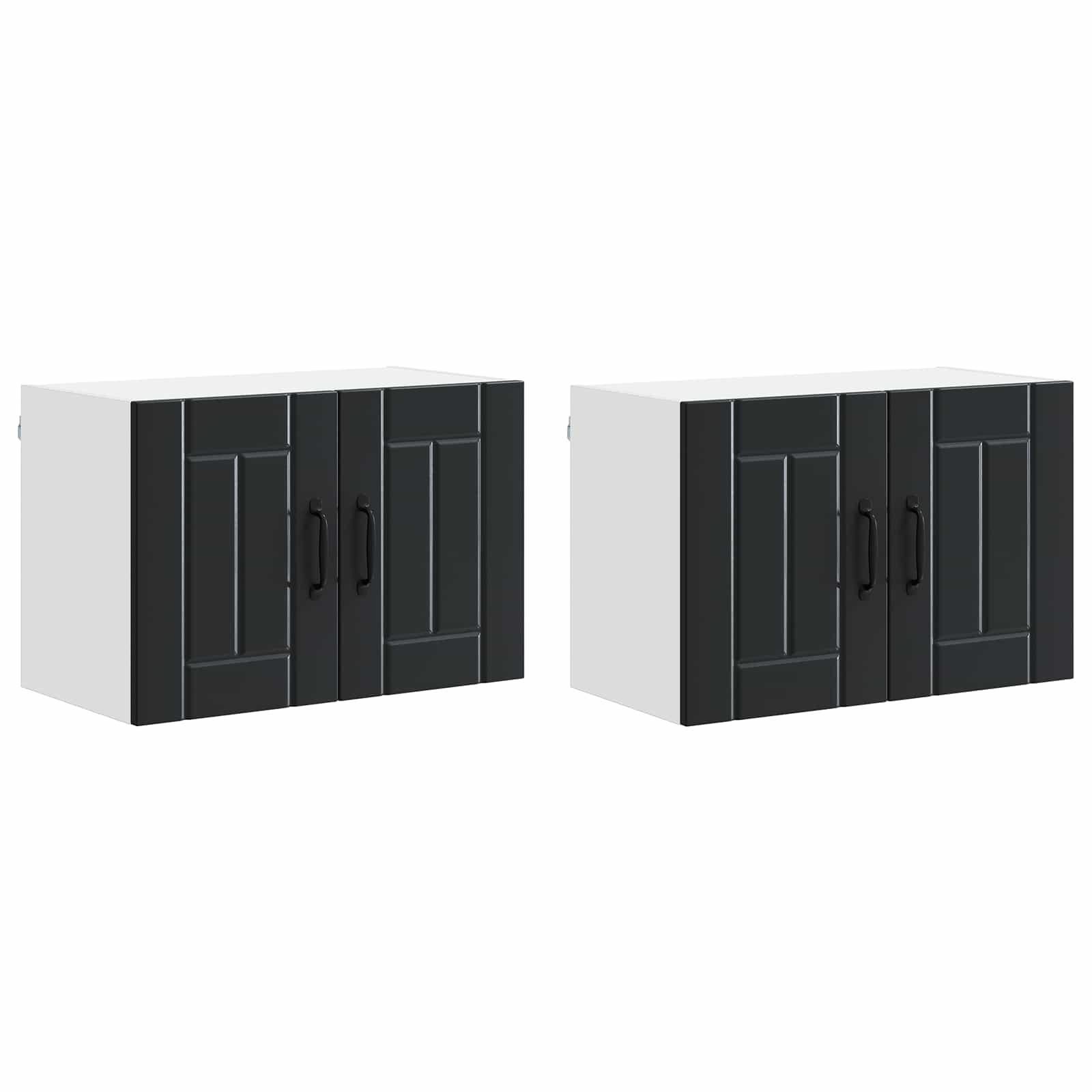 Wandschrank LUCCA 2 stk. Schwarz Holzwerkstoff