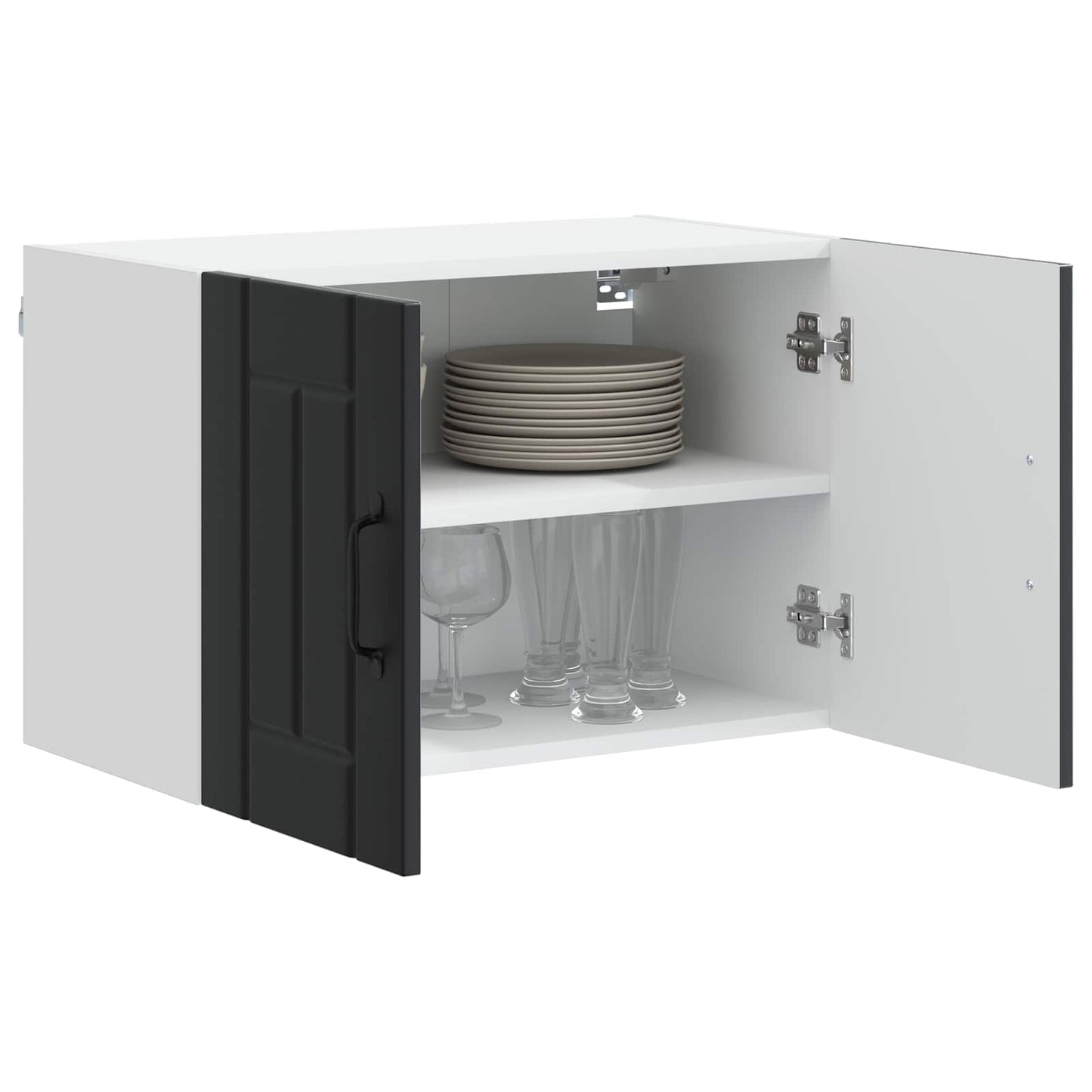 Wandschrank LUCCA 2 stk. Schwarz Holzwerkstoff
