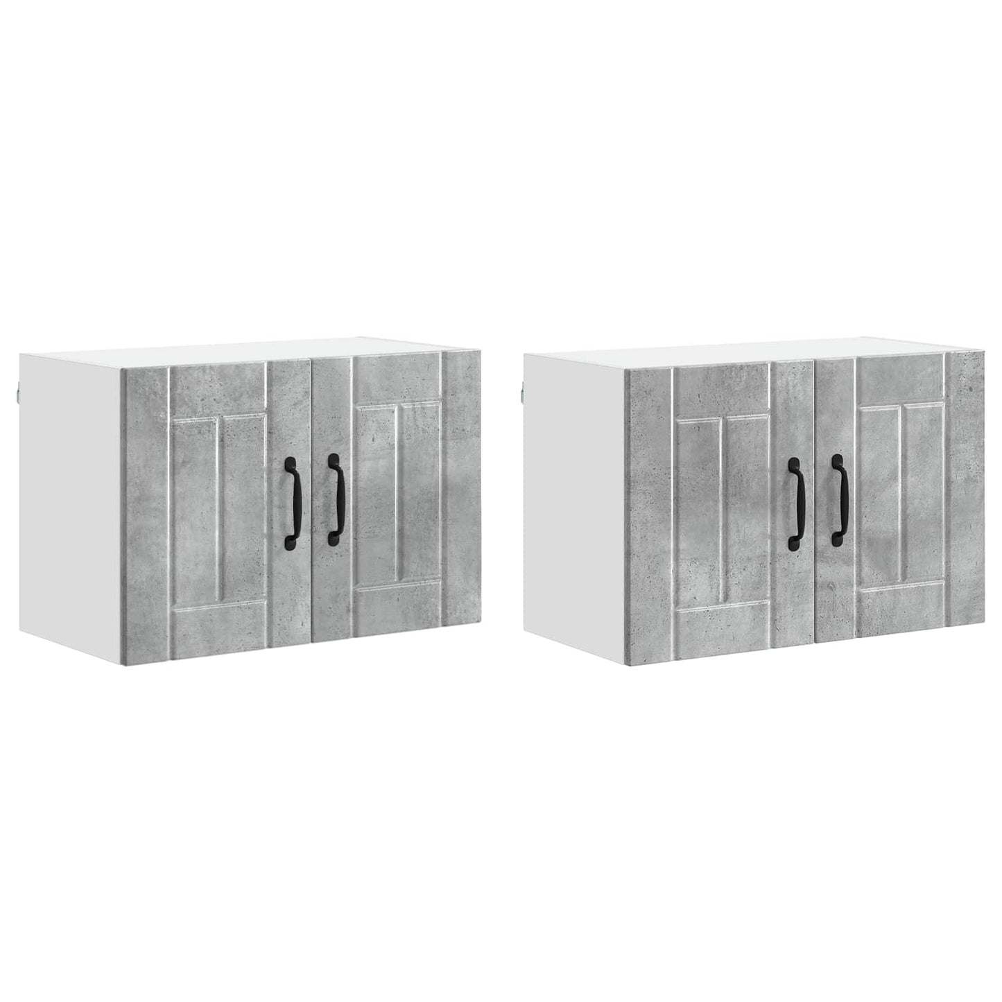 Wandschrank LUCCA 2 stk. Betongrau Holzwerkstoff