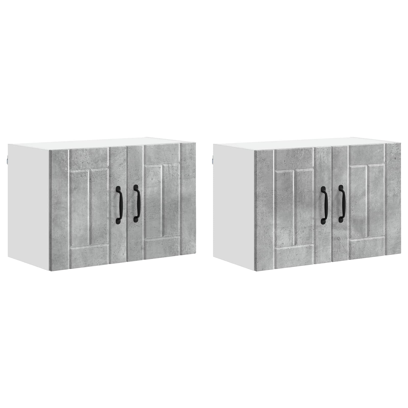 Wandschrank LUCCA 2 stk. Betongrau Holzwerkstoff