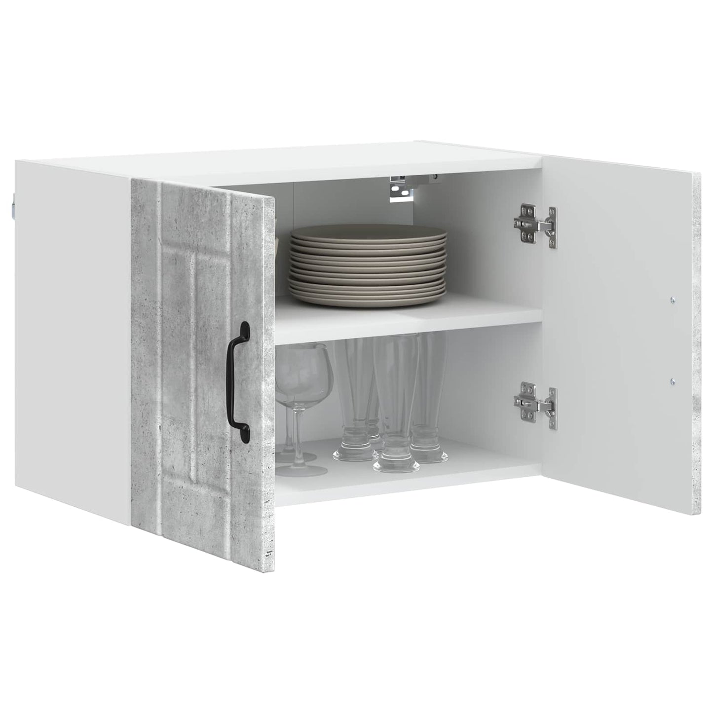 Wandschrank LUCCA 2 stk. Betongrau Holzwerkstoff