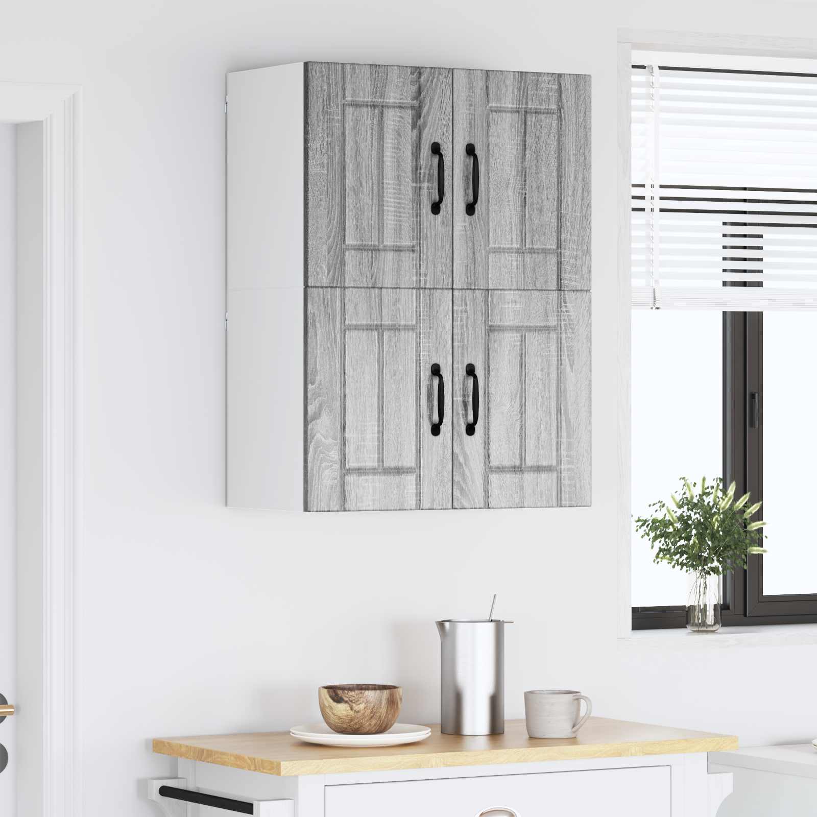 Wandschrank LUCCA 2 stk. Graues Sonoma Holzwerkstoff