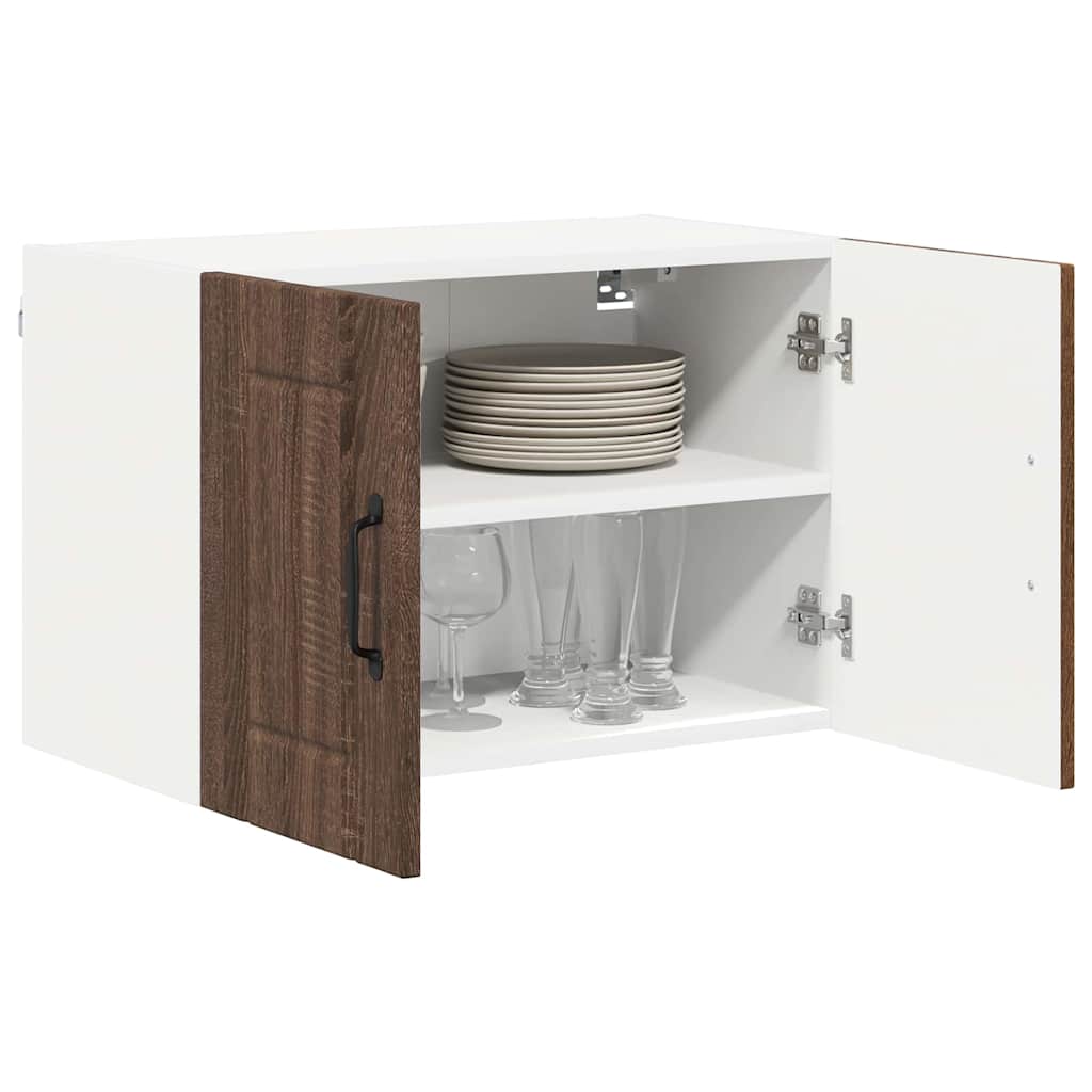 Küchenwandschrank mit Regal Braun Eichen-Optik 60 x 31 x 40 cm