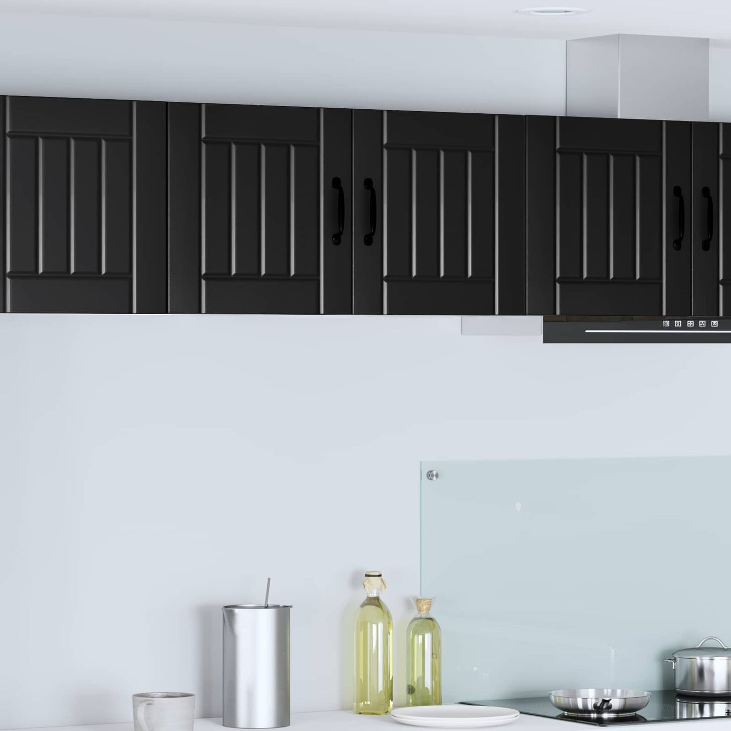 Wandschrank LUCCA Schwarz 80 x 31 x 40 cm Holzwerkstoff