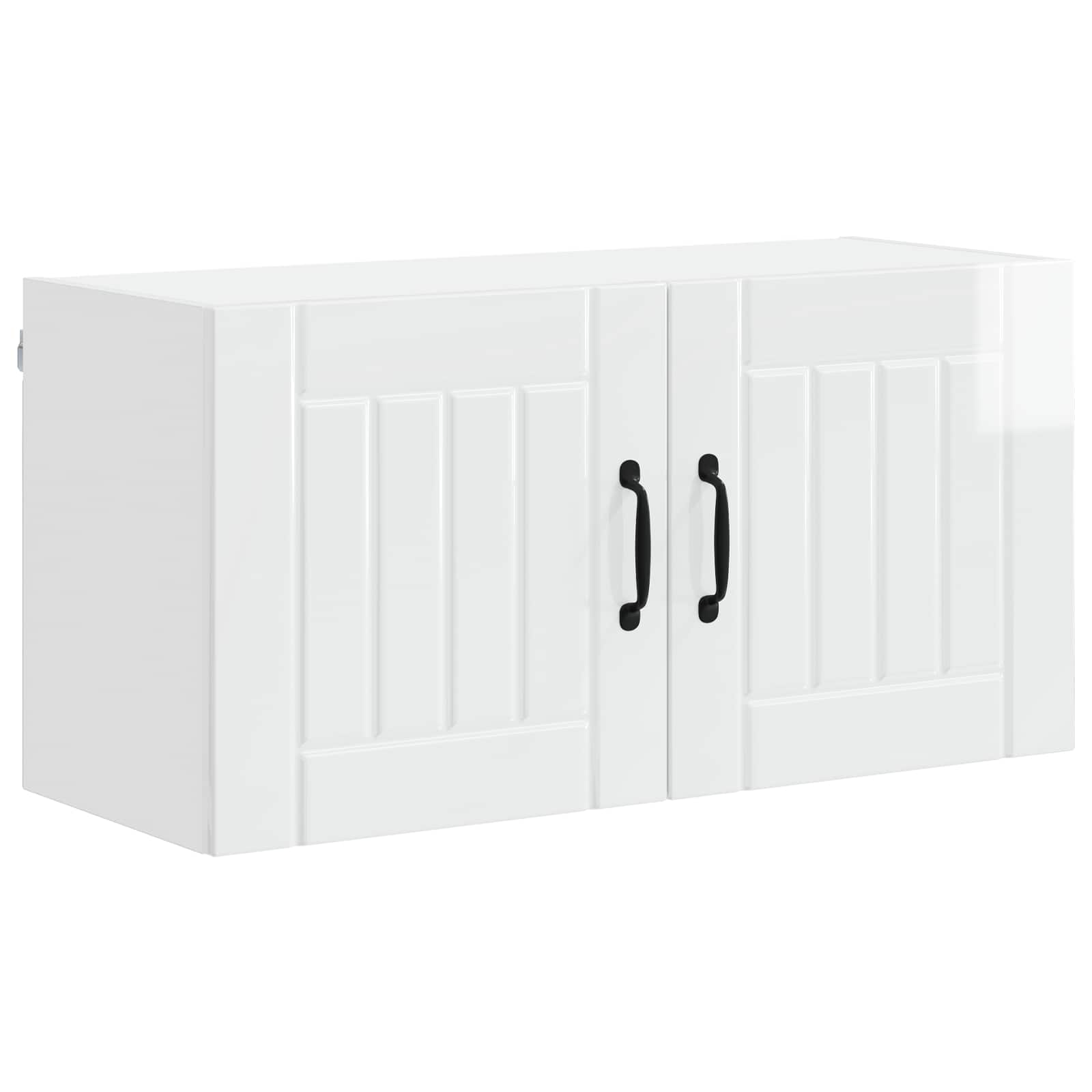 Wandschrank LUCCA Hochglanz Weiß 80 x 31 x 40 cm Holzwerkstoff