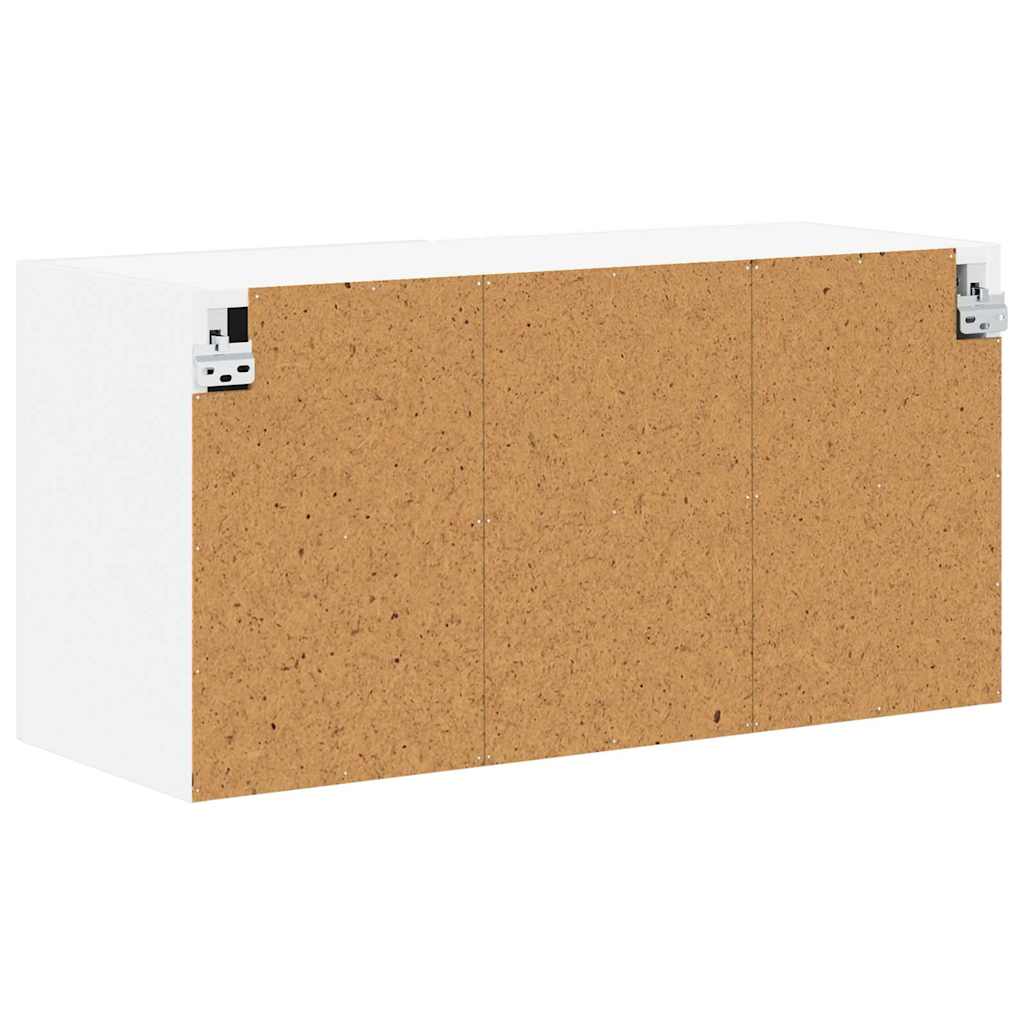 Wandschrank LUCCA Hochglanz Weiß 80 x 31 x 40 cm Holzwerkstoff