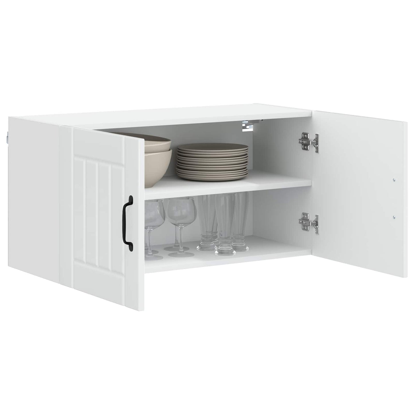 Wandschrank LUCCA Hochglanz Weiß 80 x 31 x 40 cm Holzwerkstoff