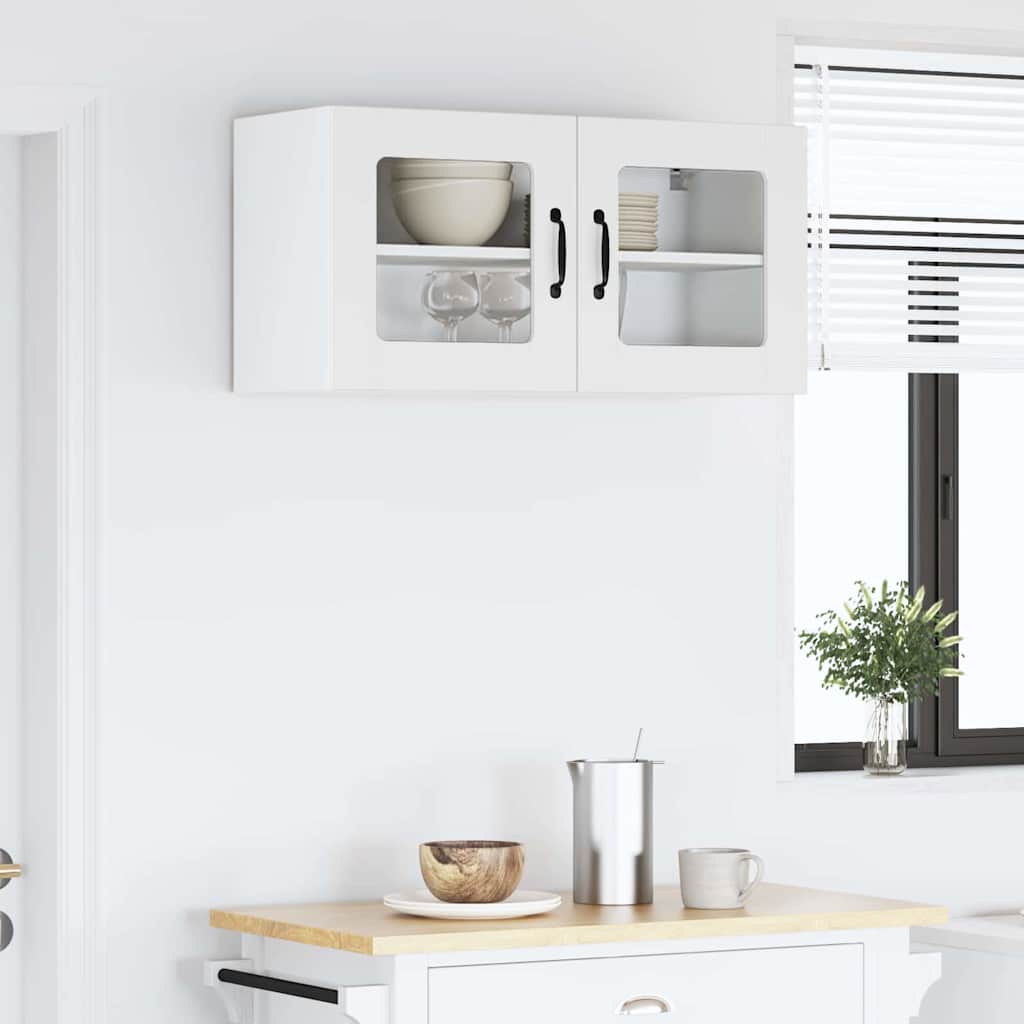 Küchenhängeschrank mit Regal Weiß 80 x 31 x 40 cm Holzwerkstoff
