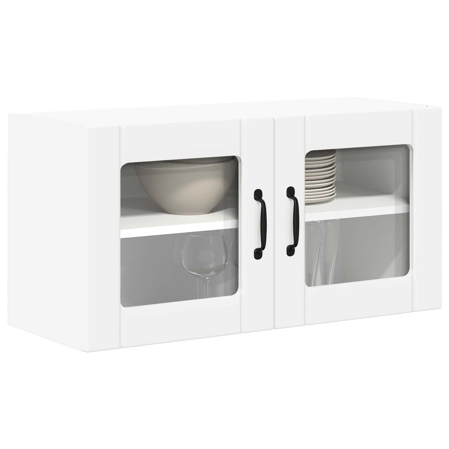 Wandglas-Schrank LUCCA Weiß 80 x 31 x 40 cm Holzwerkstoff