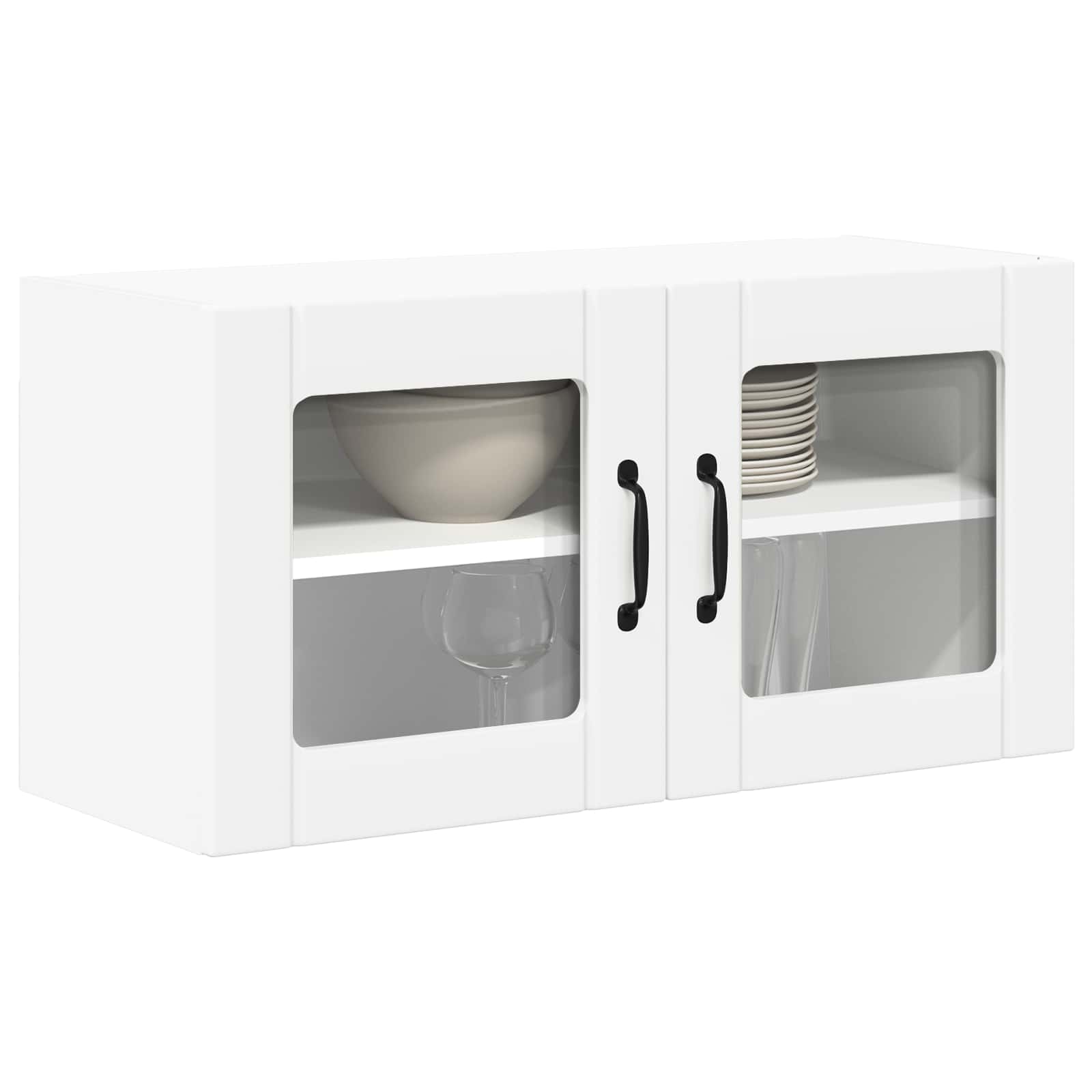 Wandglas-Schrank LUCCA Weiß 80 x 31 x 40 cm Holzwerkstoff