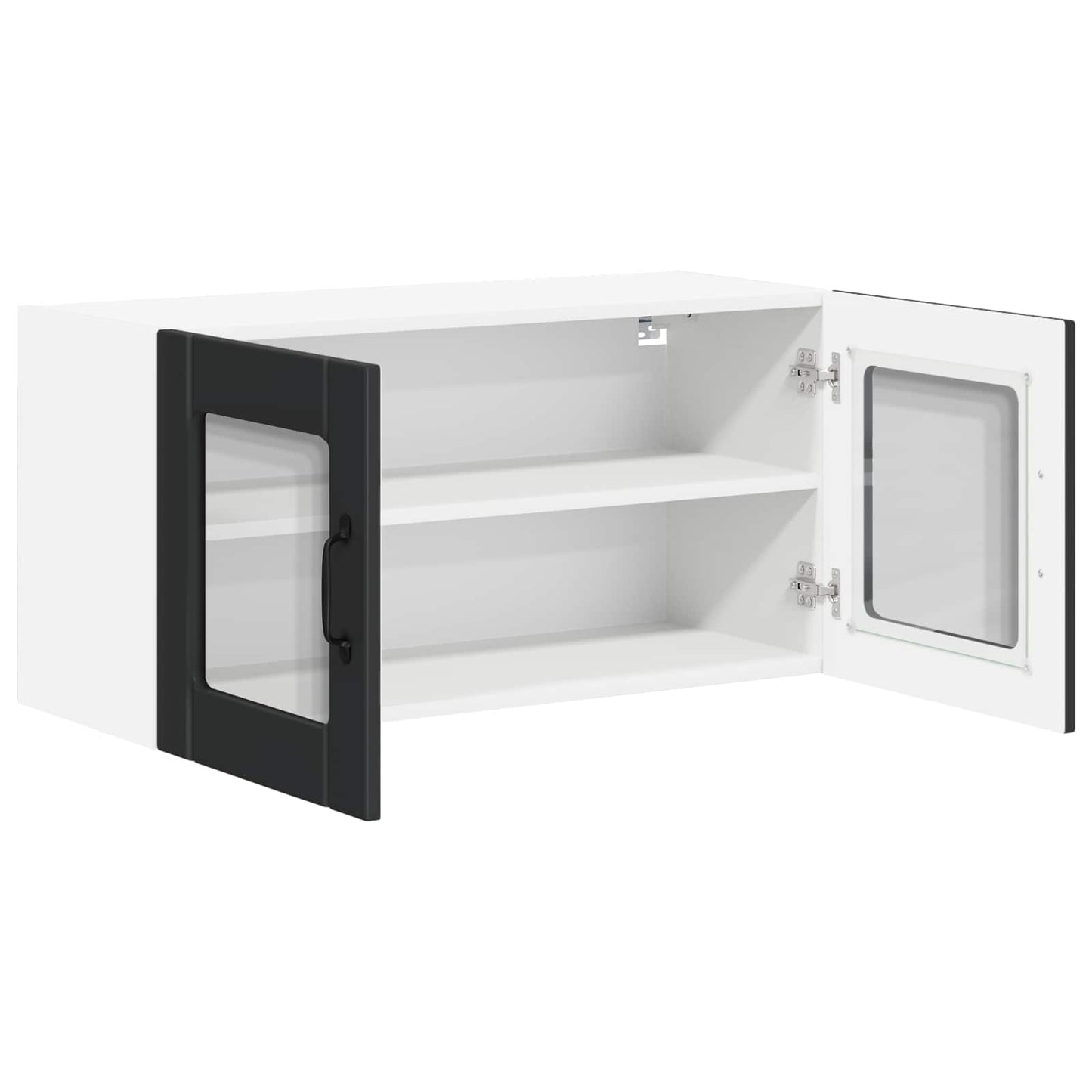 Wandglas-Schrank LUCCA Schwarz 80 x 31 x 40 cm Holzwerkstoff