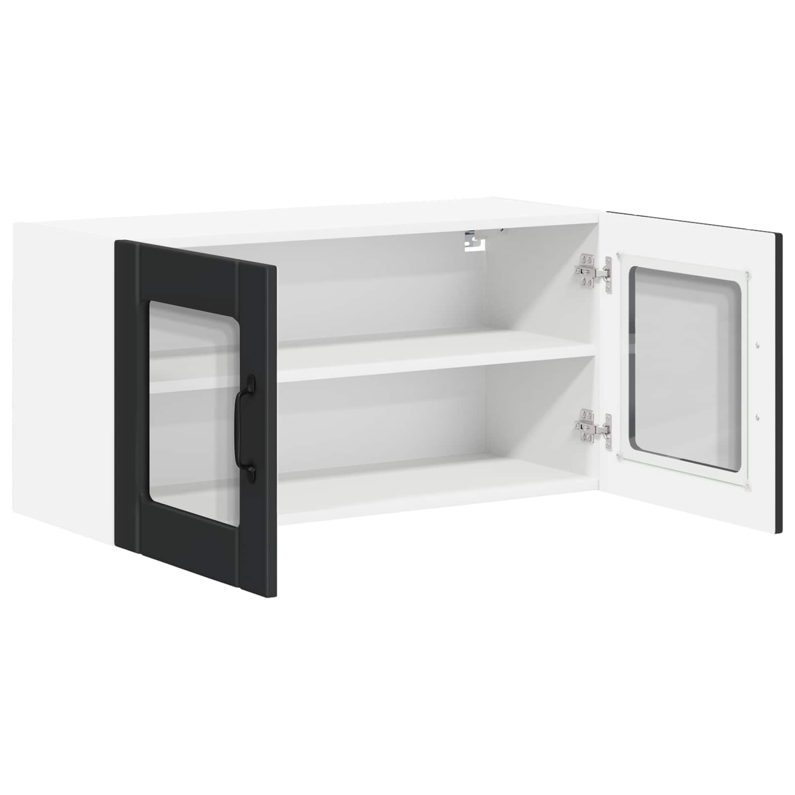Wandglas-Schrank LUCCA Schwarz 80 x 31 x 40 cm Holzwerkstoff