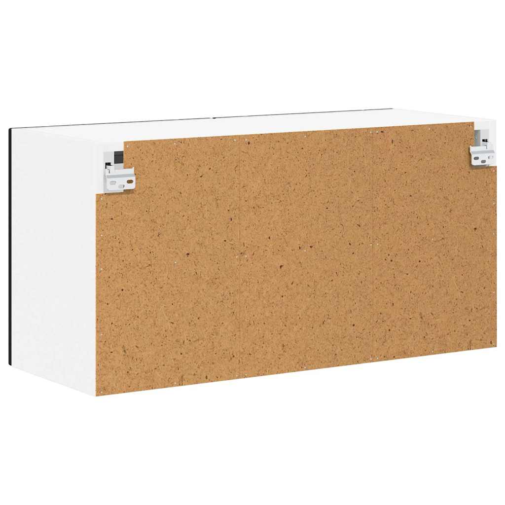 Wandglas-Schrank LUCCA Schwarz 80 x 31 x 40 cm Holzwerkstoff