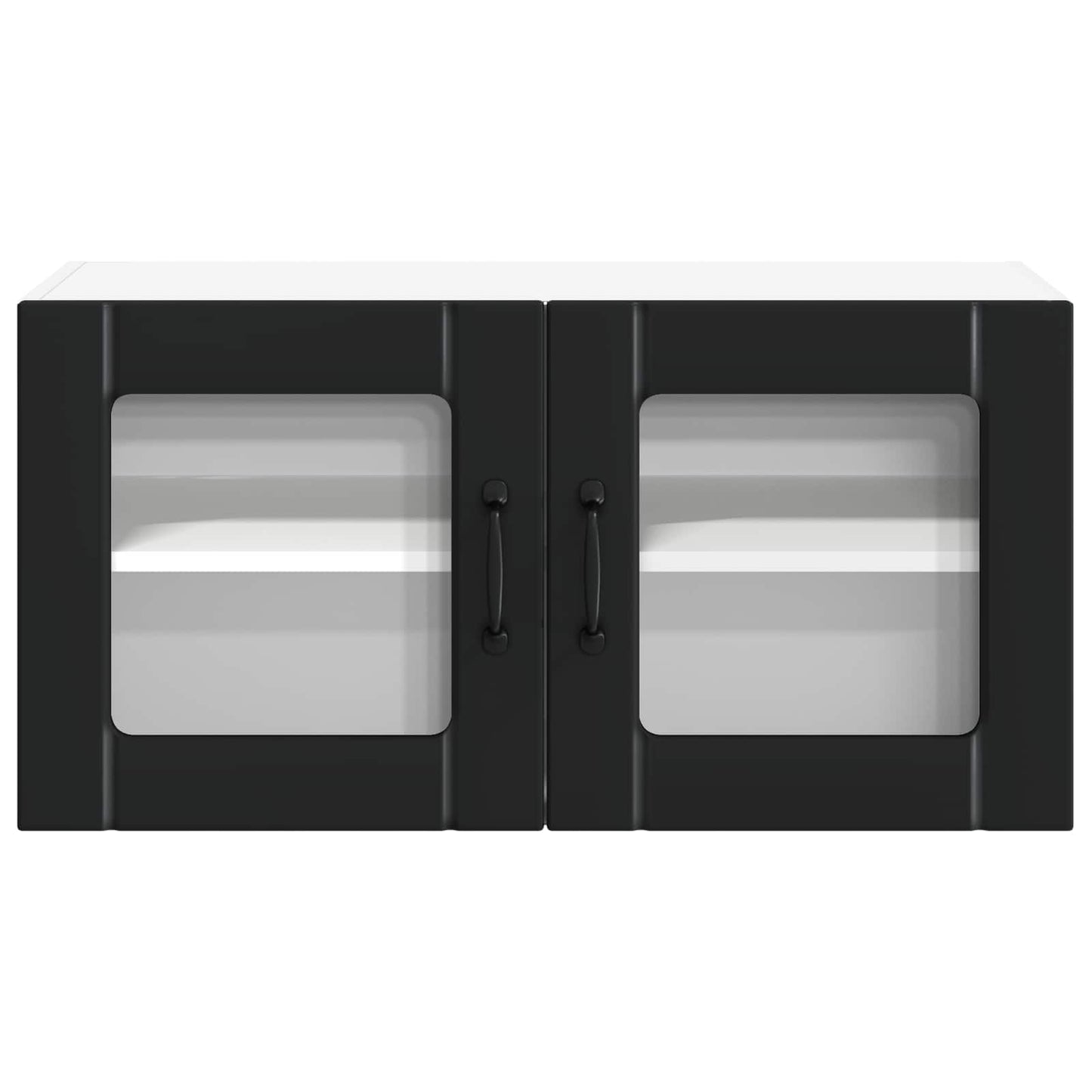 Wandglas-Schrank LUCCA Schwarz 80 x 31 x 40 cm Holzwerkstoff