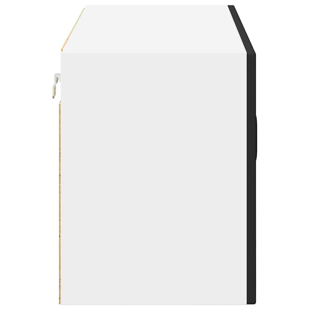 Wandglas-Schrank LUCCA Schwarz 80 x 31 x 40 cm Holzwerkstoff