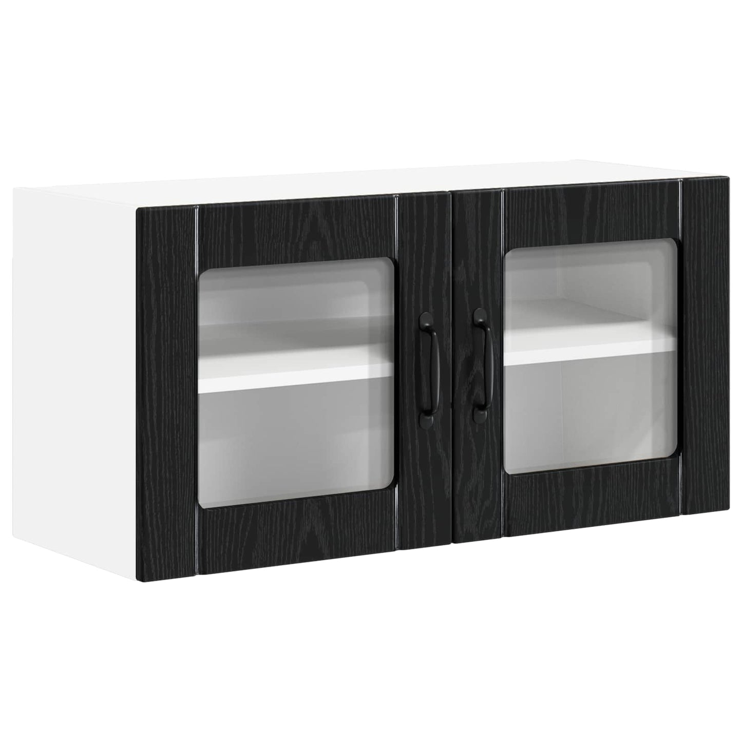 Wandglas-Schrank LUCCA Schwarze Eiche 80 x 31 x 40 cm