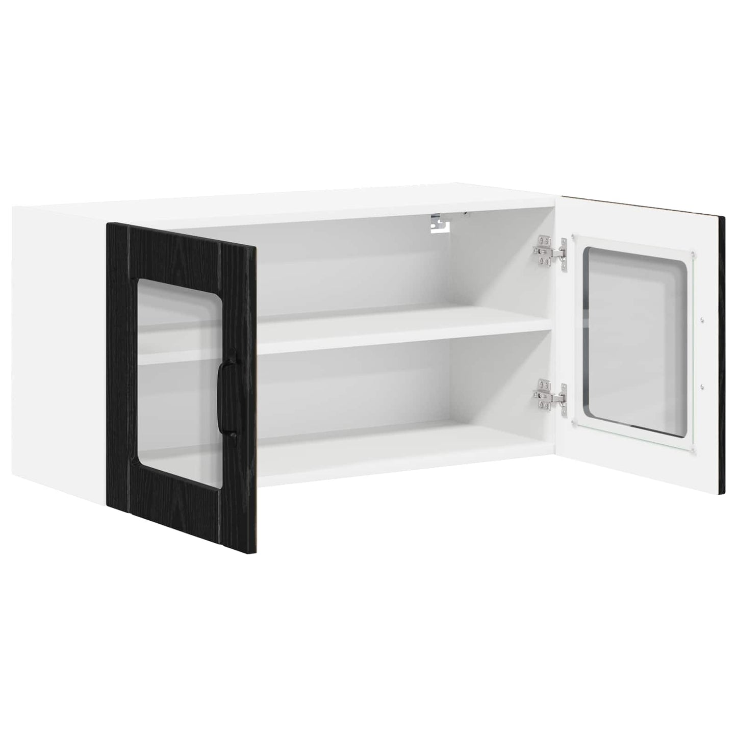 Wandglas-Schrank LUCCA Schwarze Eiche 80 x 31 x 40 cm