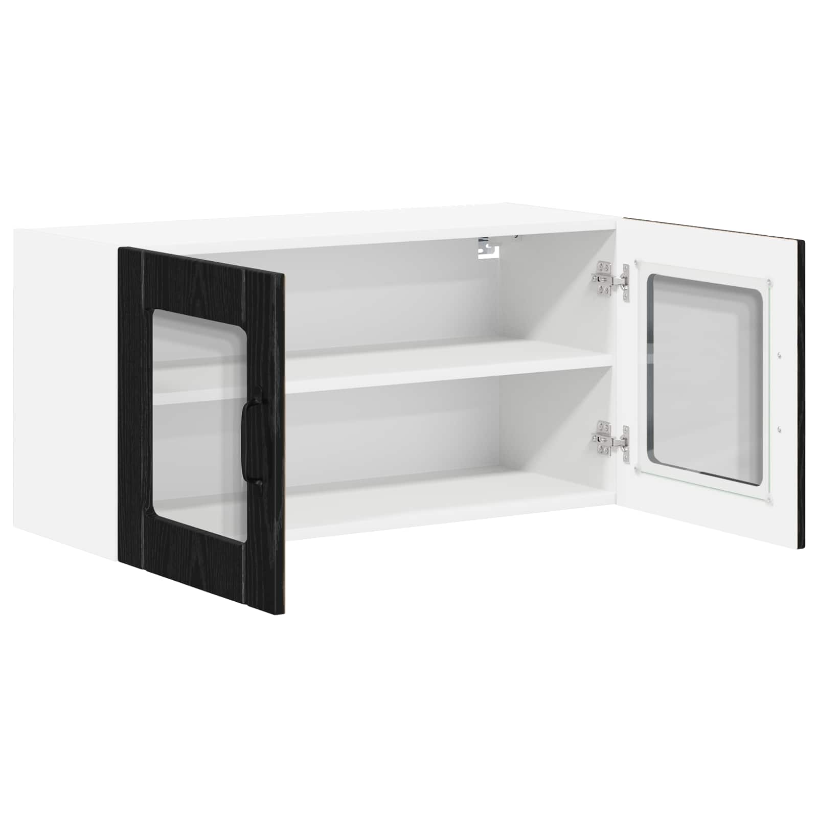 Wandglas-Schrank LUCCA Schwarze Eiche 80 x 31 x 40 cm