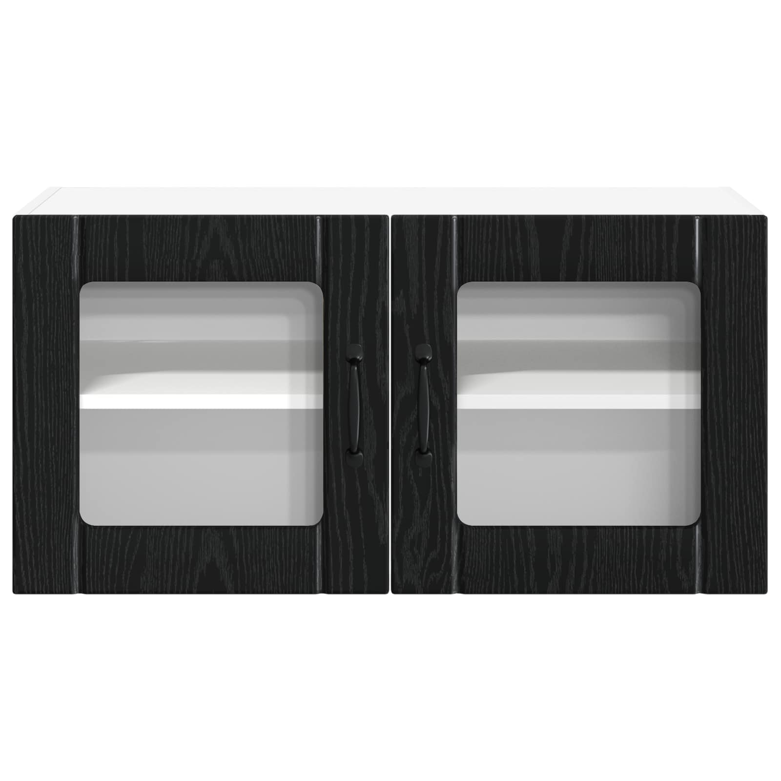 Wandglas-Schrank LUCCA Schwarze Eiche 80 x 31 x 40 cm