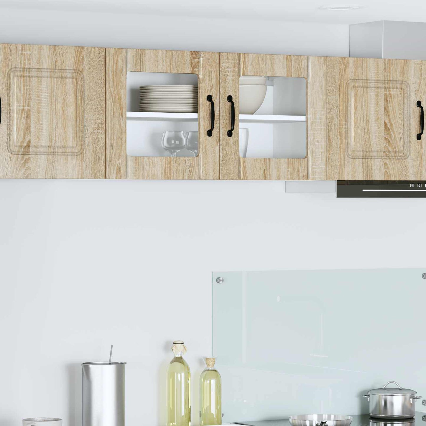 Wandglas-Schrank LUCCA Sonoma-Eiche 80 x 31 x 40 cm