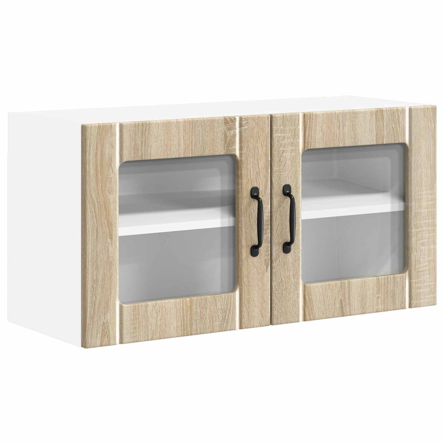 Wandglas-Schrank LUCCA Sonoma-Eiche 80 x 31 x 40 cm