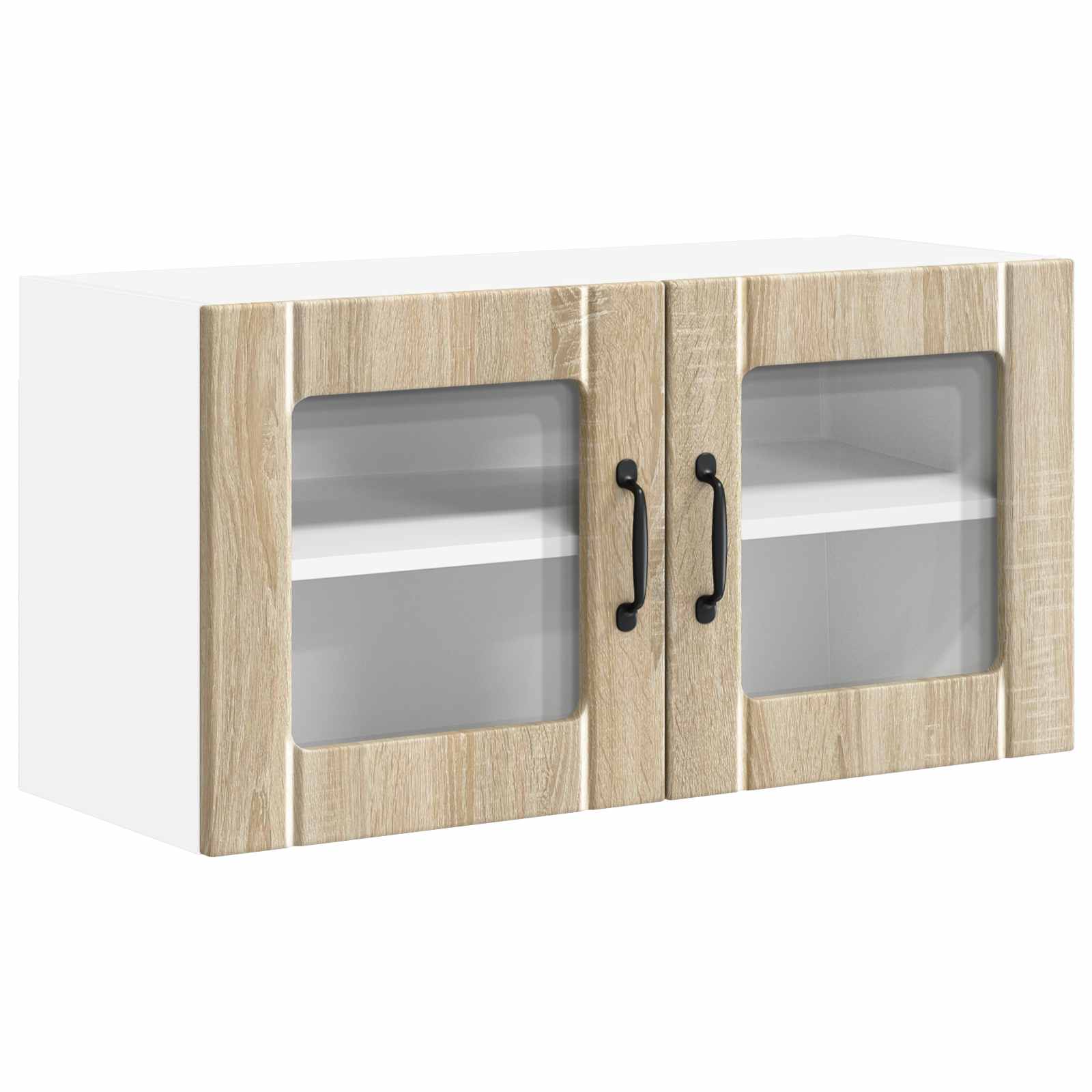 Wandglas-Schrank LUCCA Sonoma-Eiche 80 x 31 x 40 cm