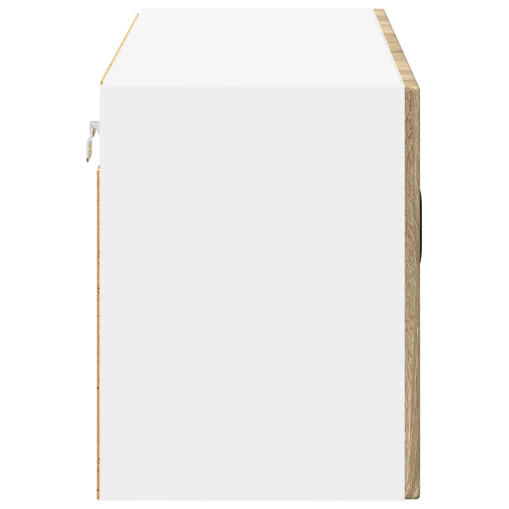 Wandglas-Schrank LUCCA Sonoma-Eiche 80 x 31 x 40 cm