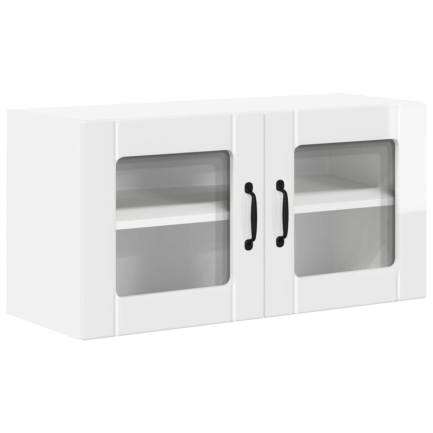 Wandglas-Schrank LUCCA Hochglanz Weiß 80 x 31 x 40 cm