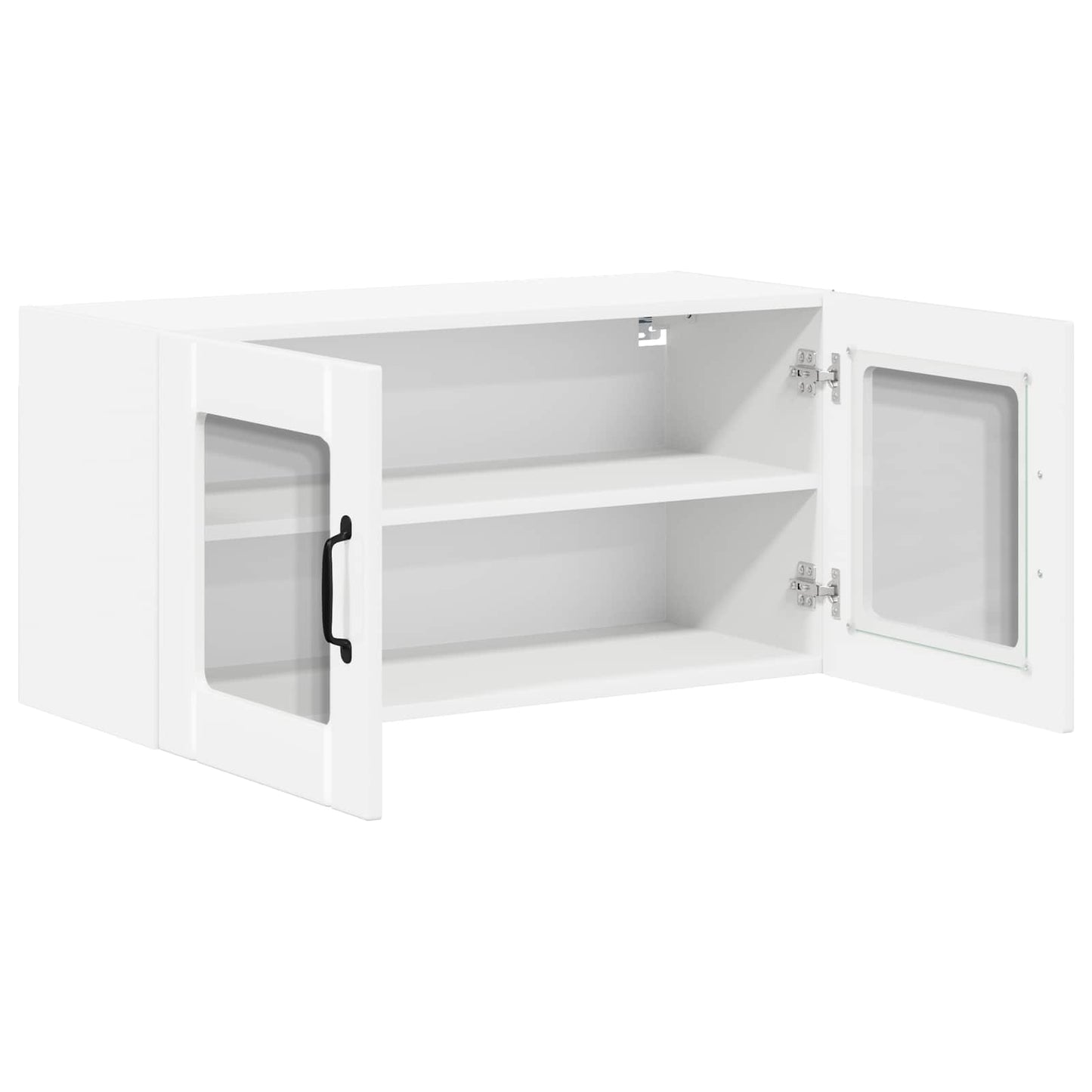 Wandglas-Schrank LUCCA Hochglanz Weiß 80 x 31 x 40 cm