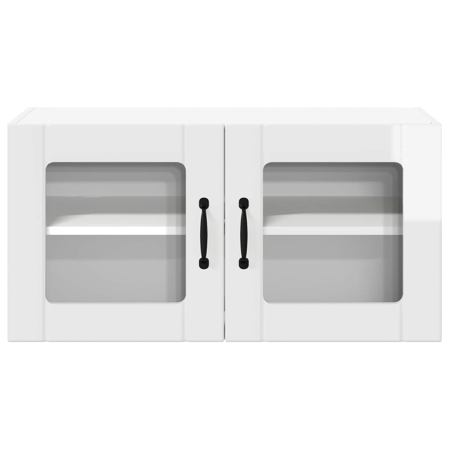 Wandglas-Schrank LUCCA Hochglanz Weiß 80 x 31 x 40 cm