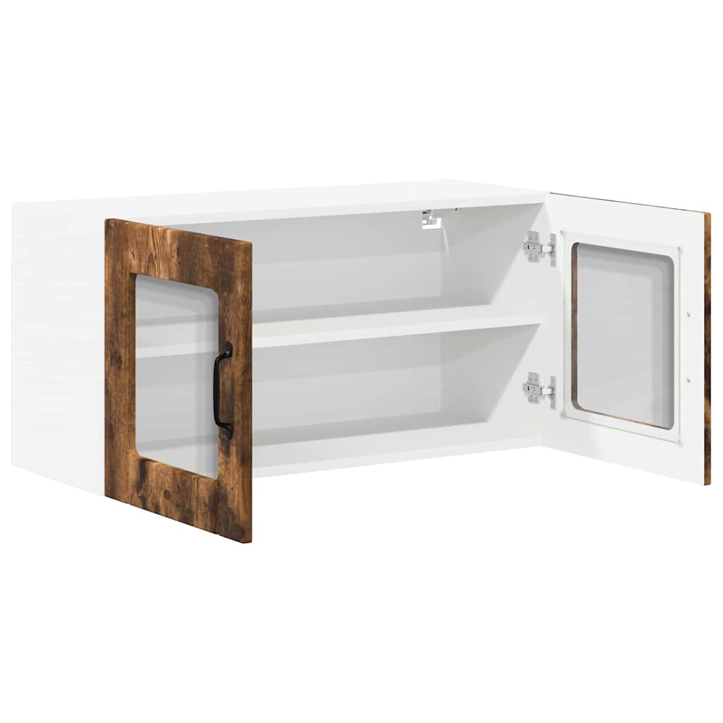 Küchenhängeschrank mit Regal Geräucherte Eiche 80 x 31 x 40 cm