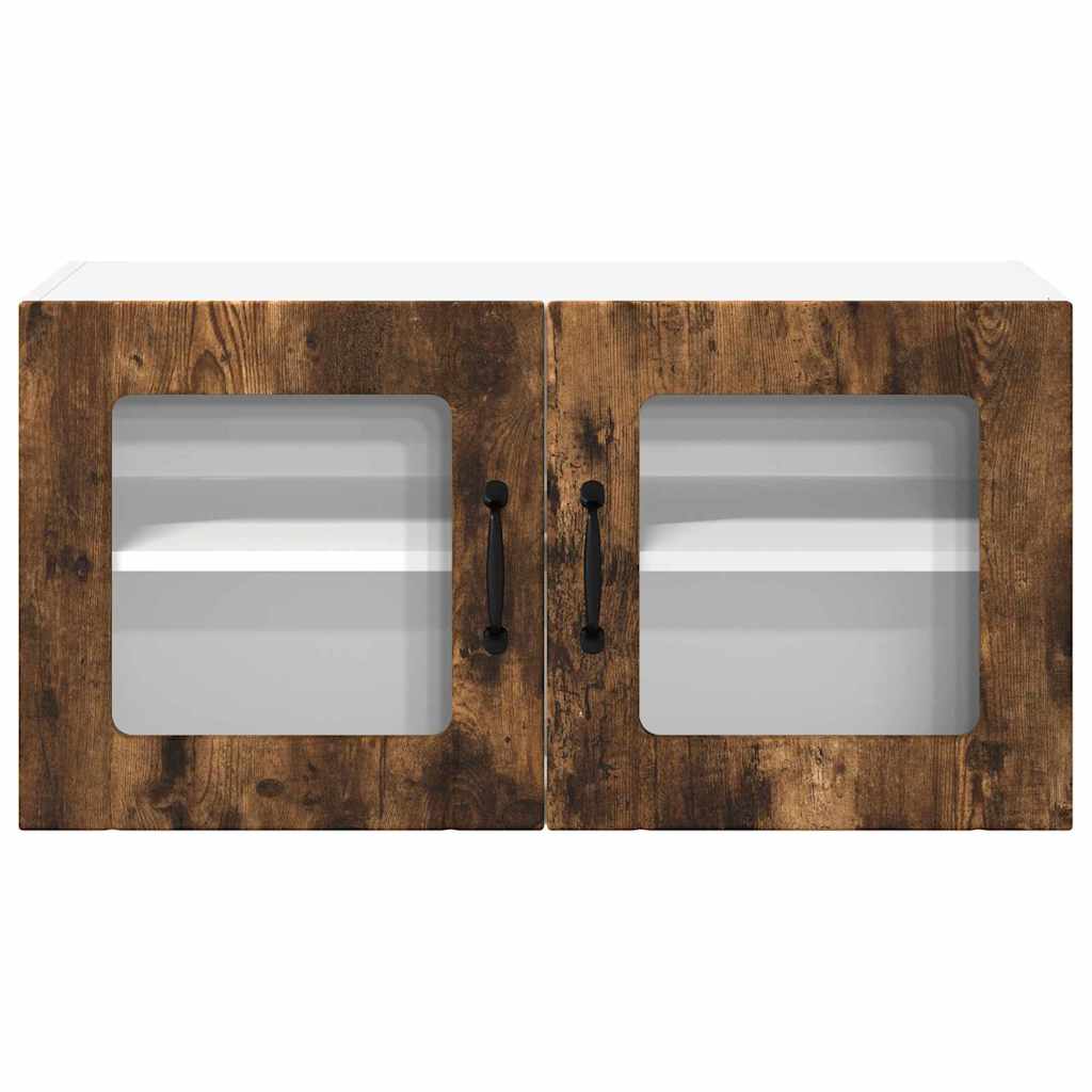 Küchenhängeschrank mit Regal Geräucherte Eiche 80 x 31 x 40 cm