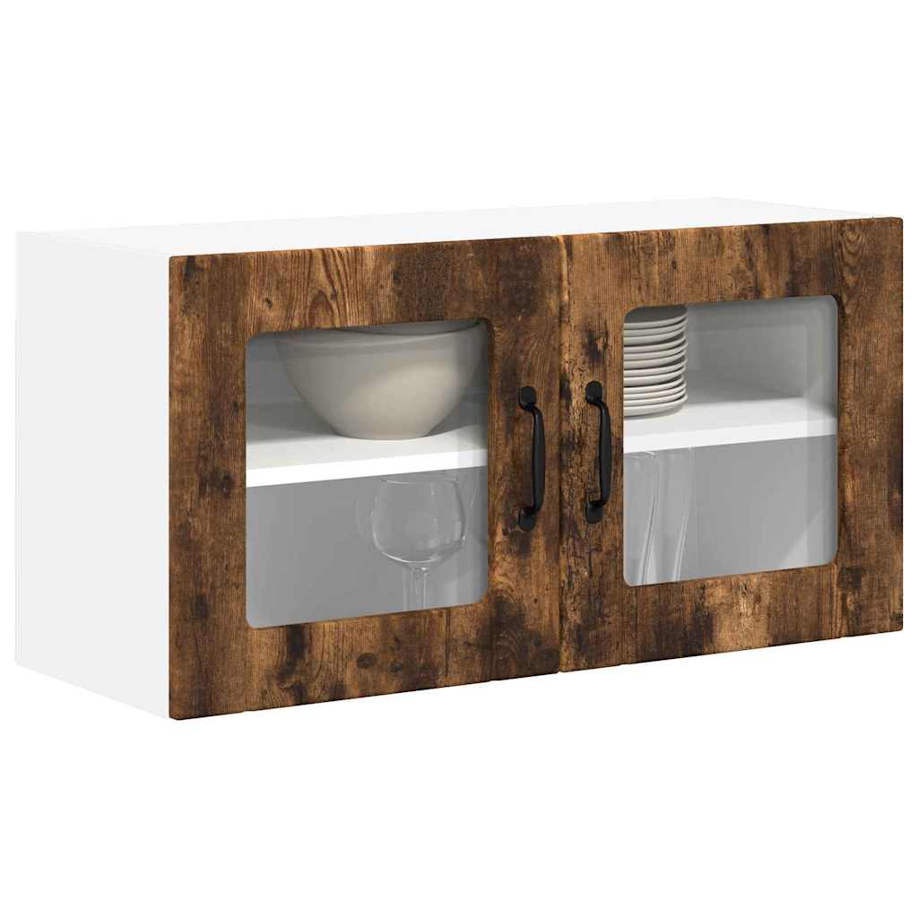 Küchenhängeschrank mit Regal Geräucherte Eiche 80 x 31 x 40 cm