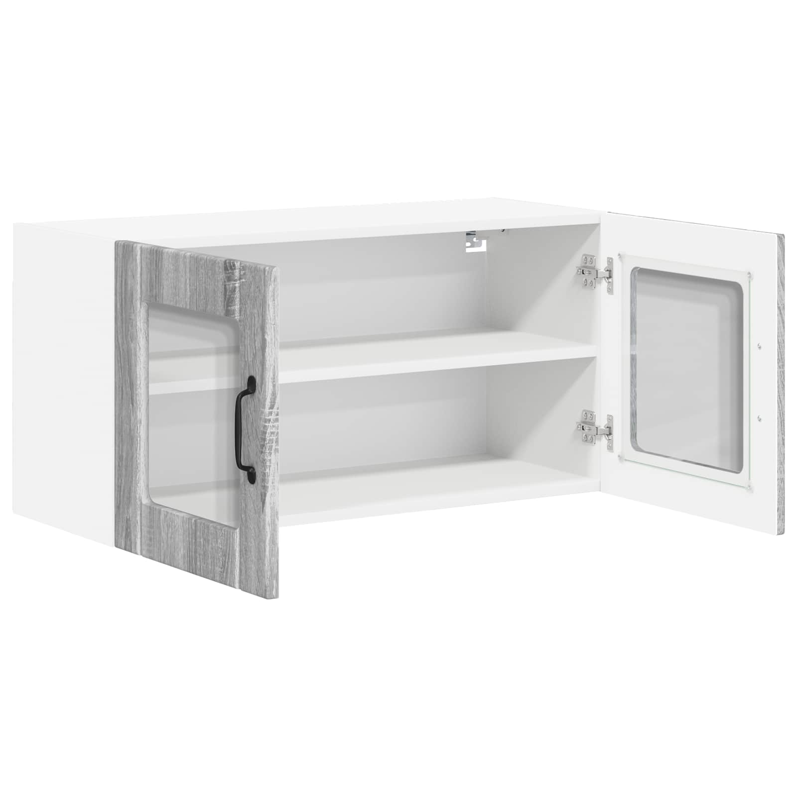 Wandglas-Schrank LUCCA Graues Sonoma 80 x 31 x 40 cm