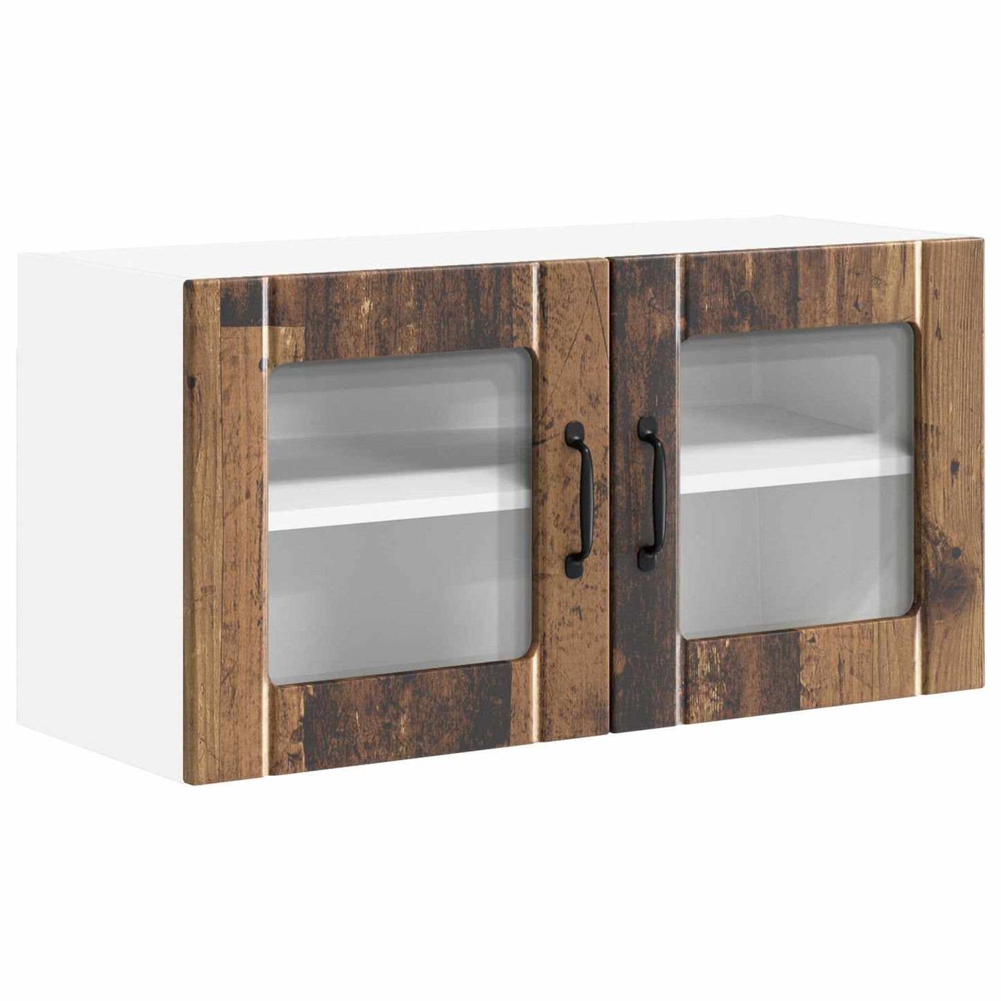 Wandglas-Schrank LUCCA Altholz 80 x 31 x 40 cm Holzwerkstoff