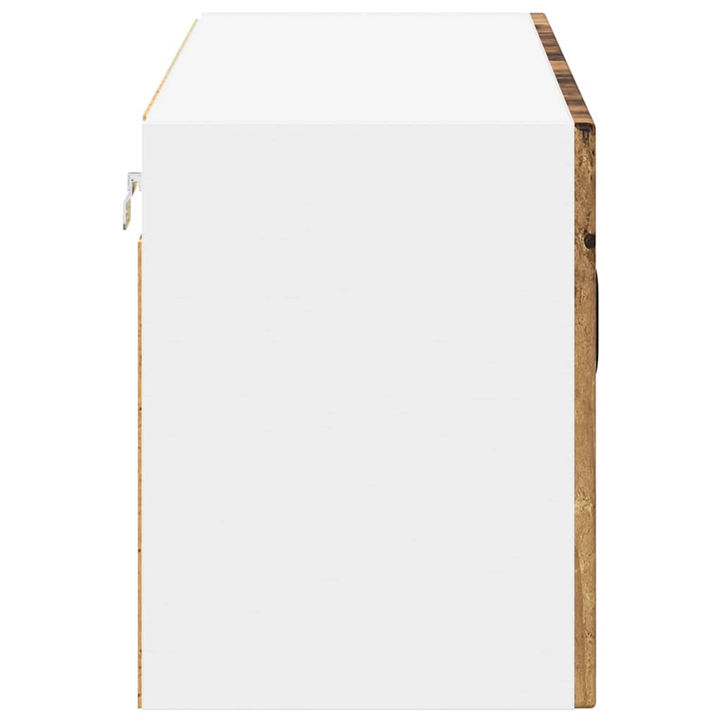 Wandglas-Schrank LUCCA Altholz 80 x 31 x 40 cm Holzwerkstoff