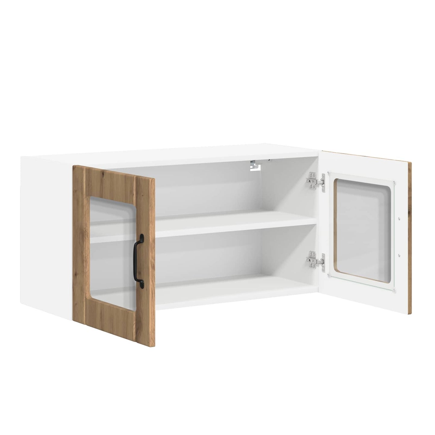 Wandglas-Schrank LUCCA Artisan-Eiche 80 x 31 x 40 cm