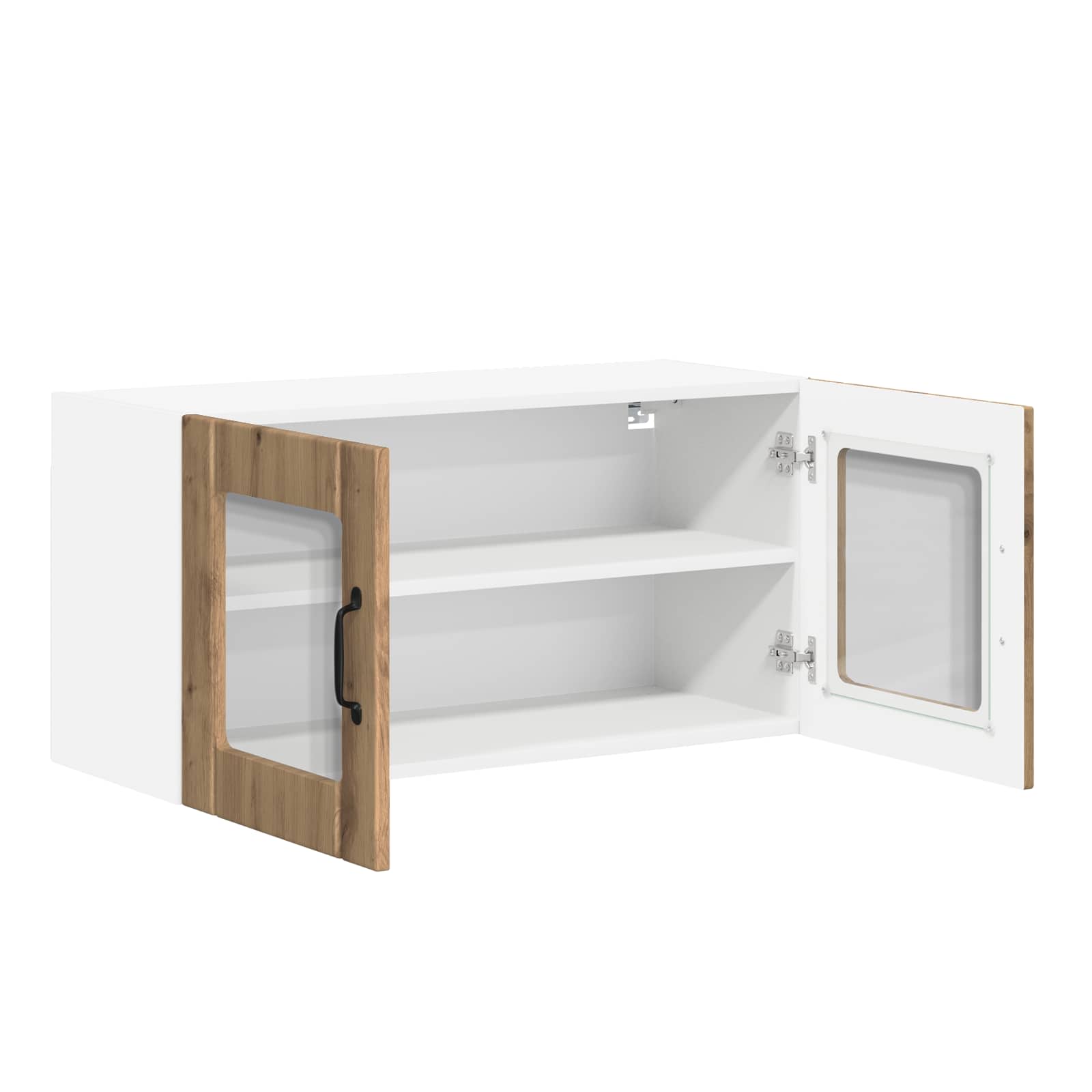 Wandglas-Schrank LUCCA Artisan-Eiche 80 x 31 x 40 cm