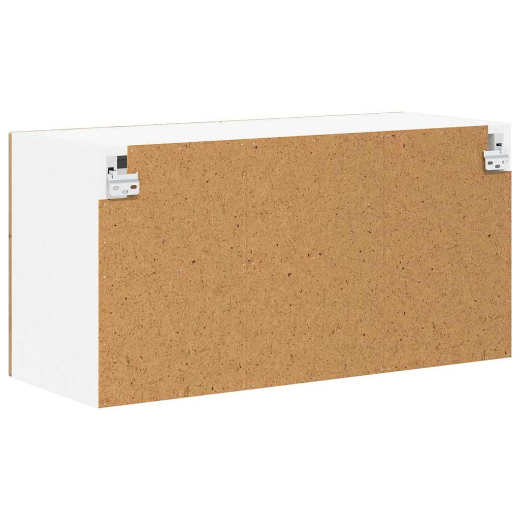 Wandglas-Schrank LUCCA Artisan-Eiche 80 x 31 x 40 cm