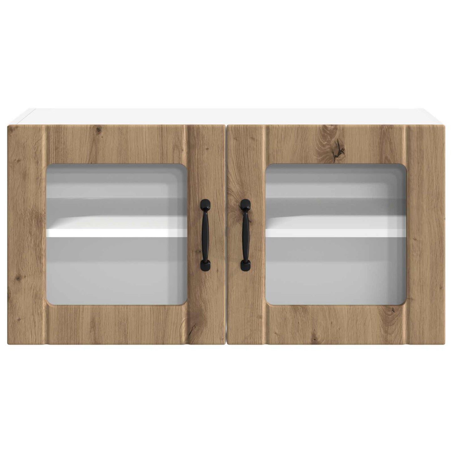 Wandglas-Schrank LUCCA Artisan-Eiche 80 x 31 x 40 cm