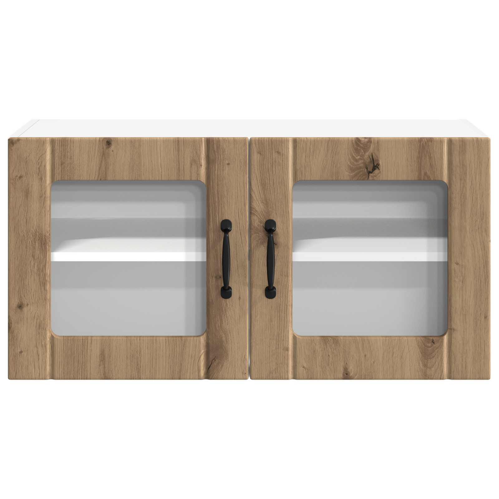 Wandglas-Schrank LUCCA Artisan-Eiche 80 x 31 x 40 cm