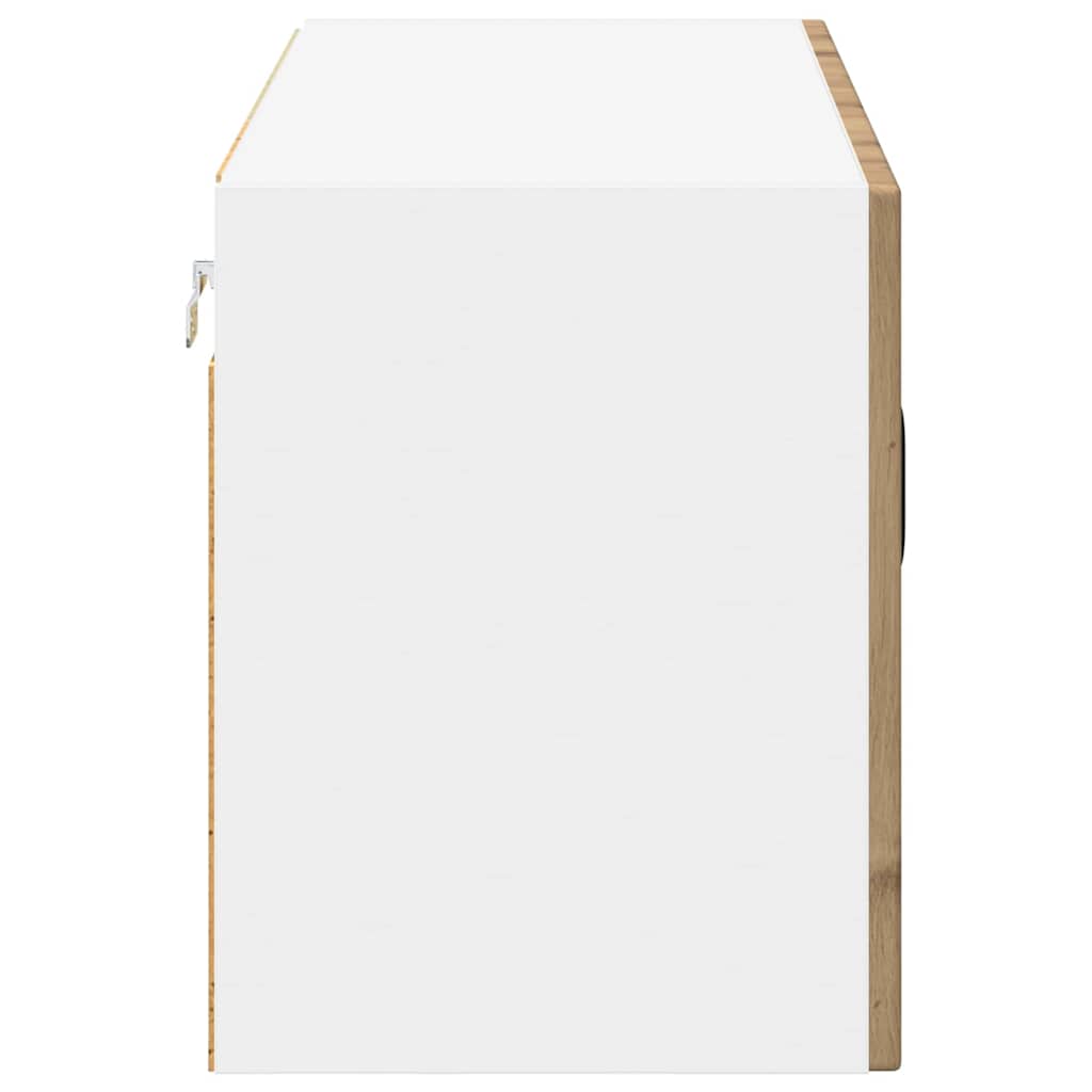Wandglas-Schrank LUCCA Artisan-Eiche 80 x 31 x 40 cm
