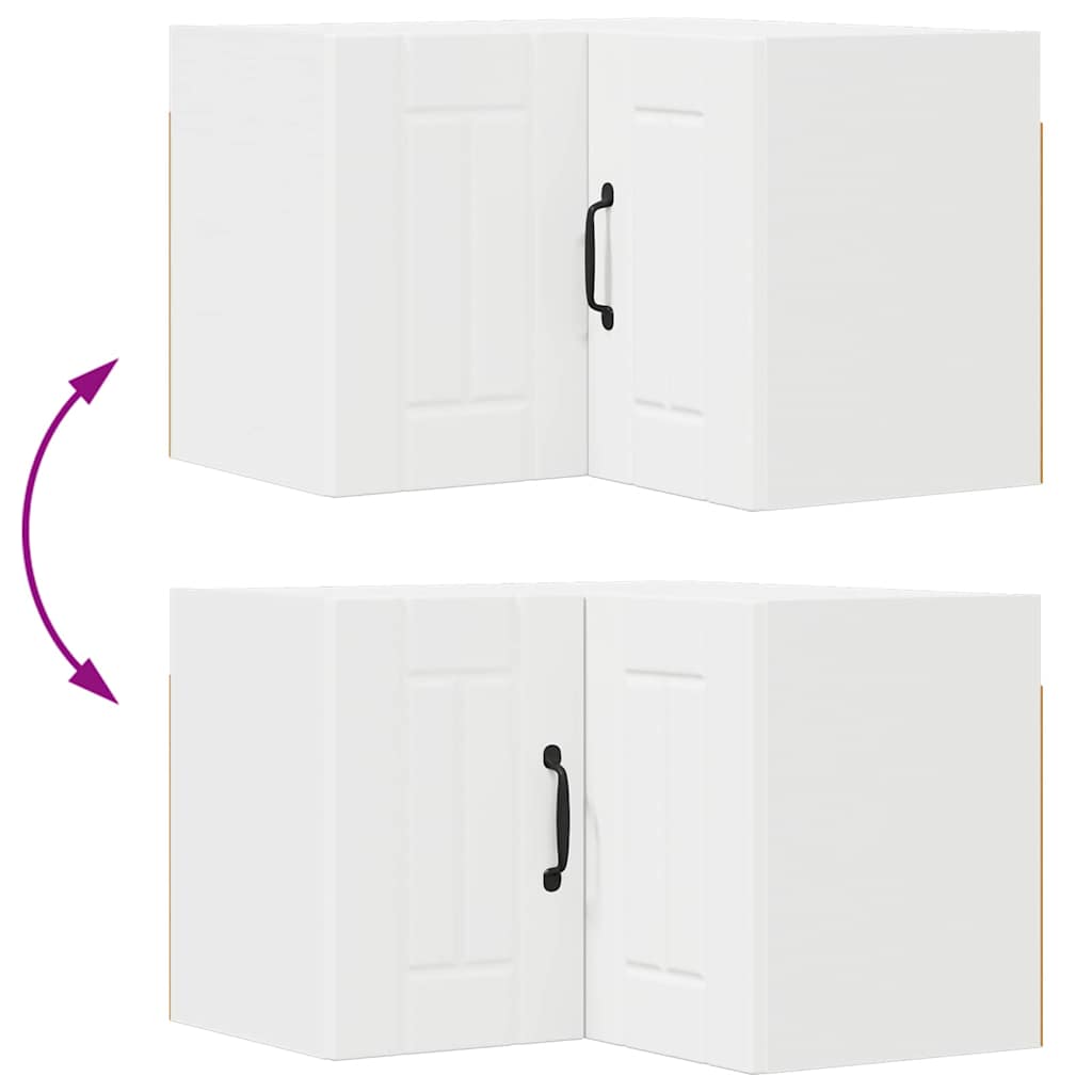 Küchenhängeschrank mit Regal Weiß 57 x 57 x 40 cm Holzwerkstoff